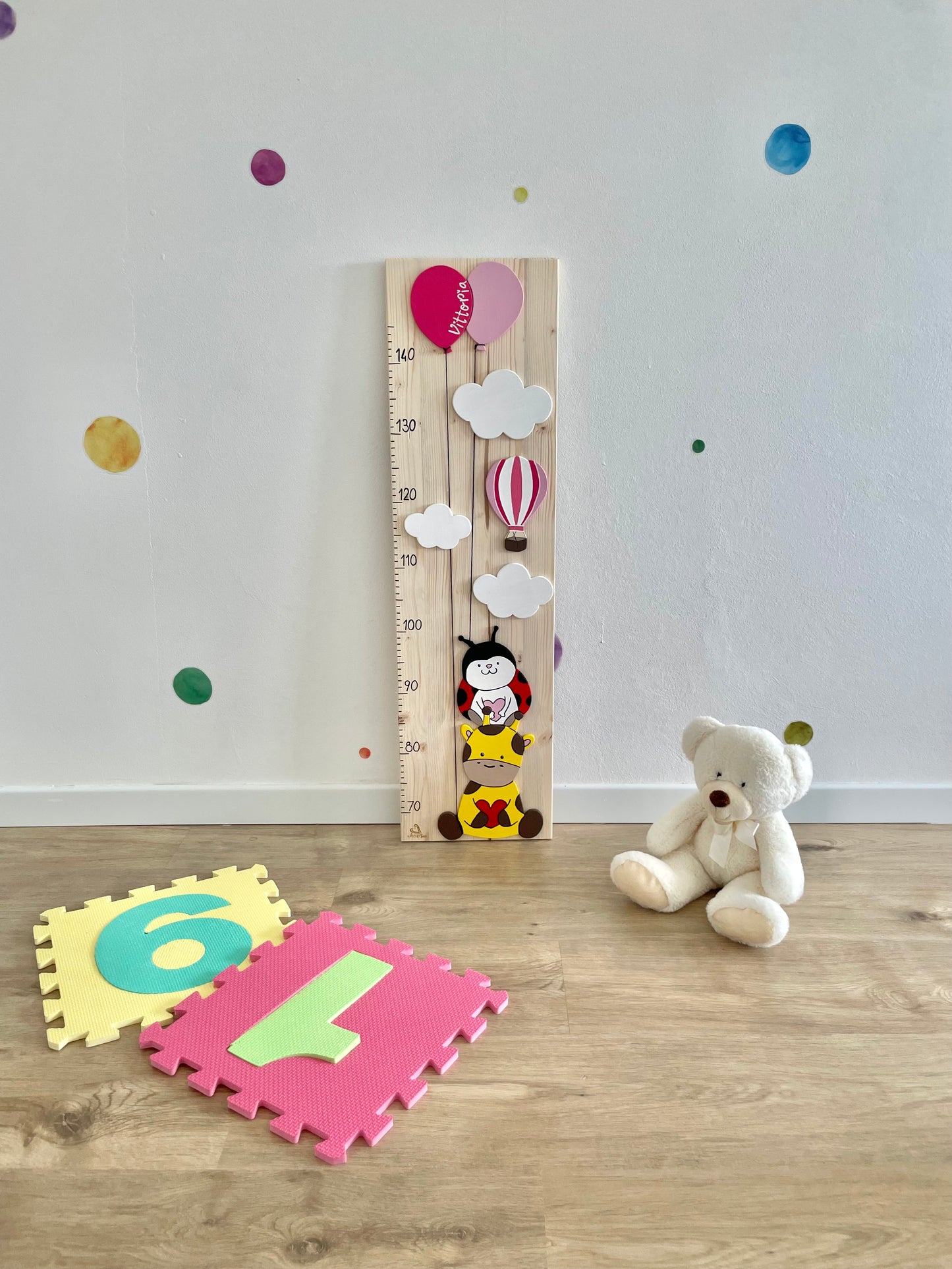 METRO CRESCITA - Decorazione personalizzabile, colorata e divertente per la cameretta dei bimbi