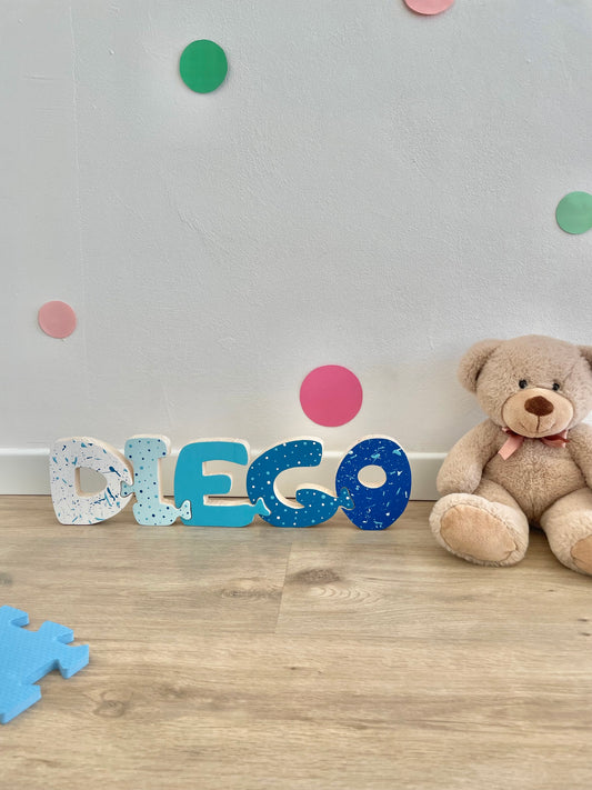 LETTERE INCASTRINE - nome con lettere ad incastro stile puzzle