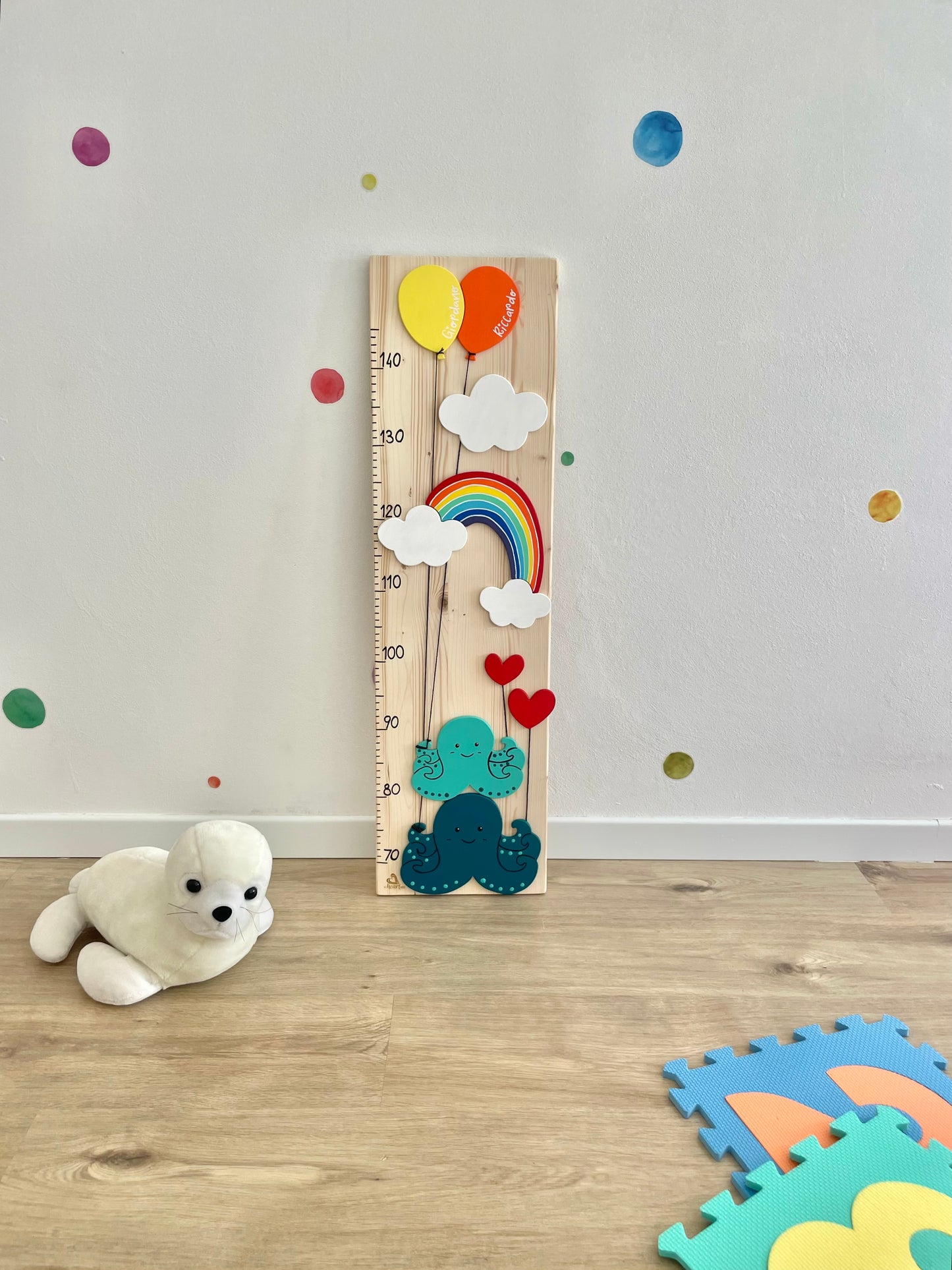 METRO CRESCITA - Decorazione personalizzabile, colorata e divertente per la cameretta dei bimbi