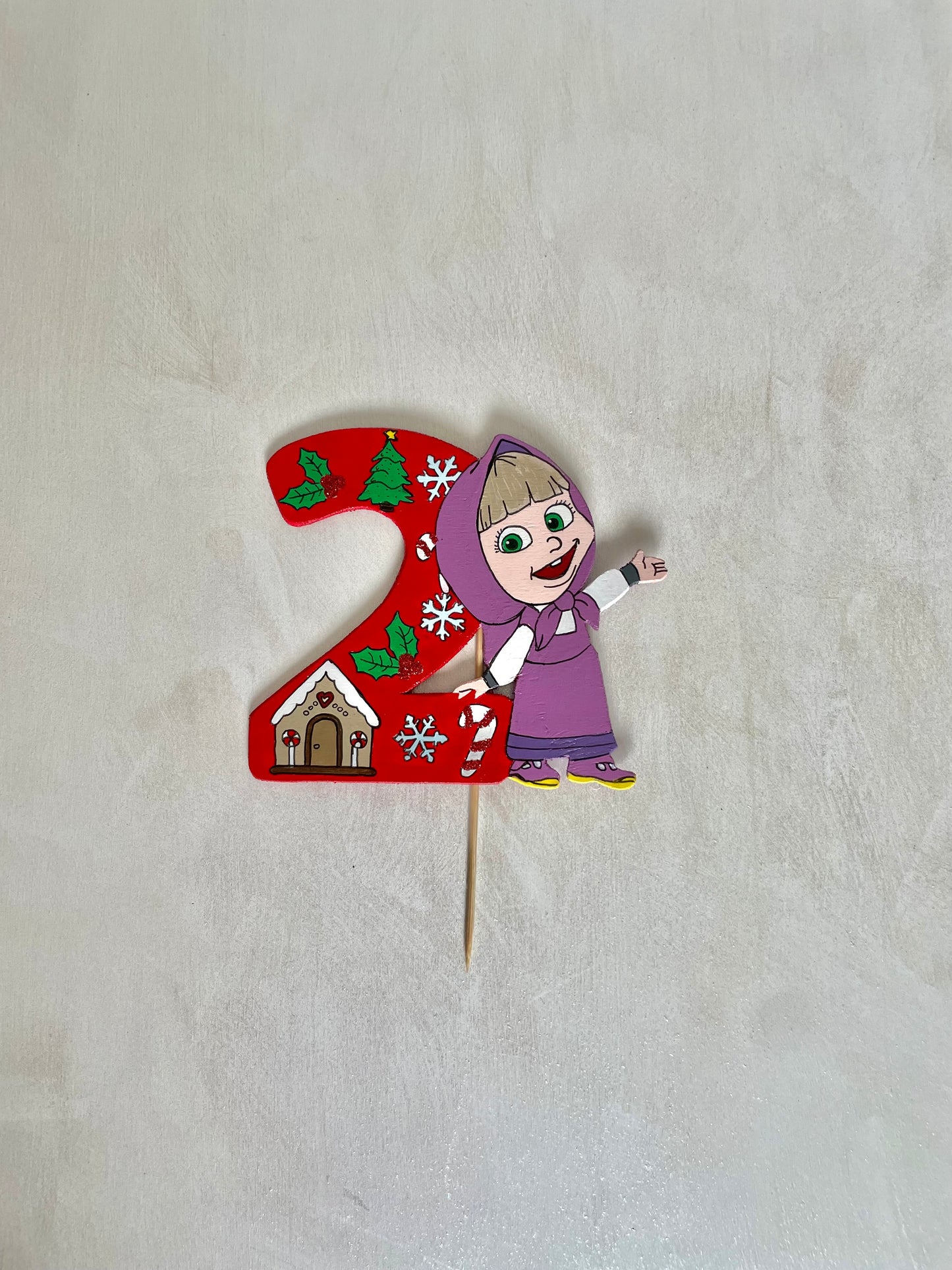 Cake topper - Decorazione in legno per torte