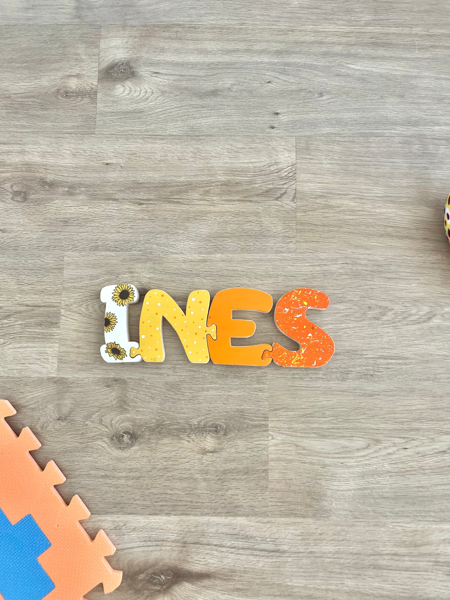 LETTERE INCASTRINE - nome con lettere ad incastro stile puzzle