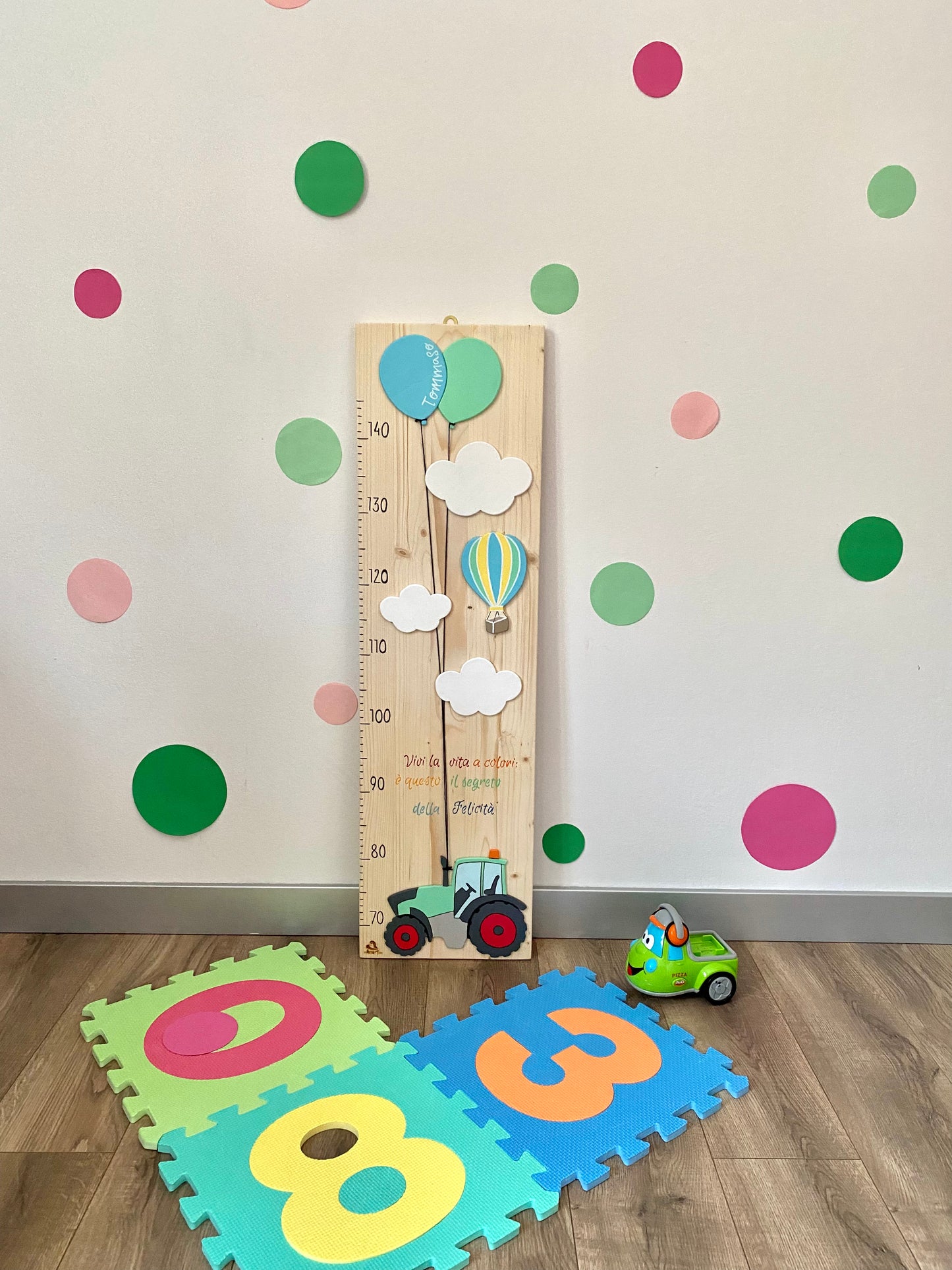 METRO CRESCITA - Decorazione personalizzabile, colorata e divertente per la cameretta dei bimbi