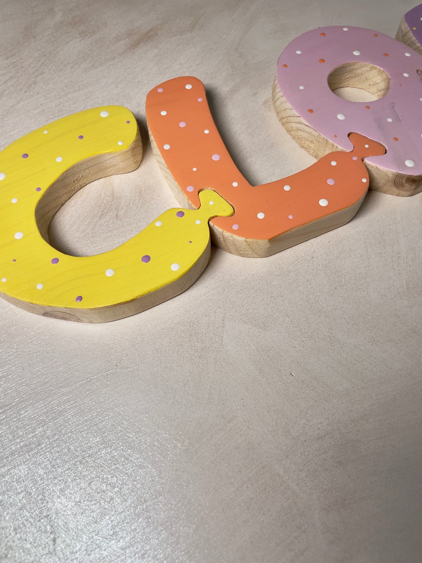 LETTERE INCASTRINE - nome con lettere ad incastro stile puzzle