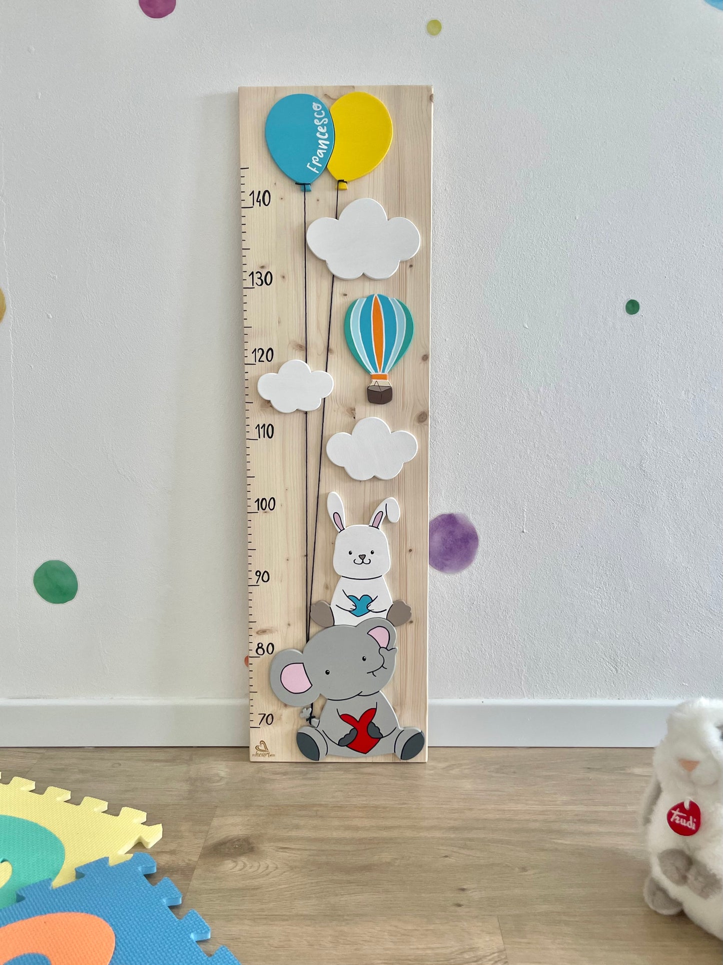 METRO CRESCITA - Decorazione personalizzabile, colorata e divertente per la cameretta dei bimbi