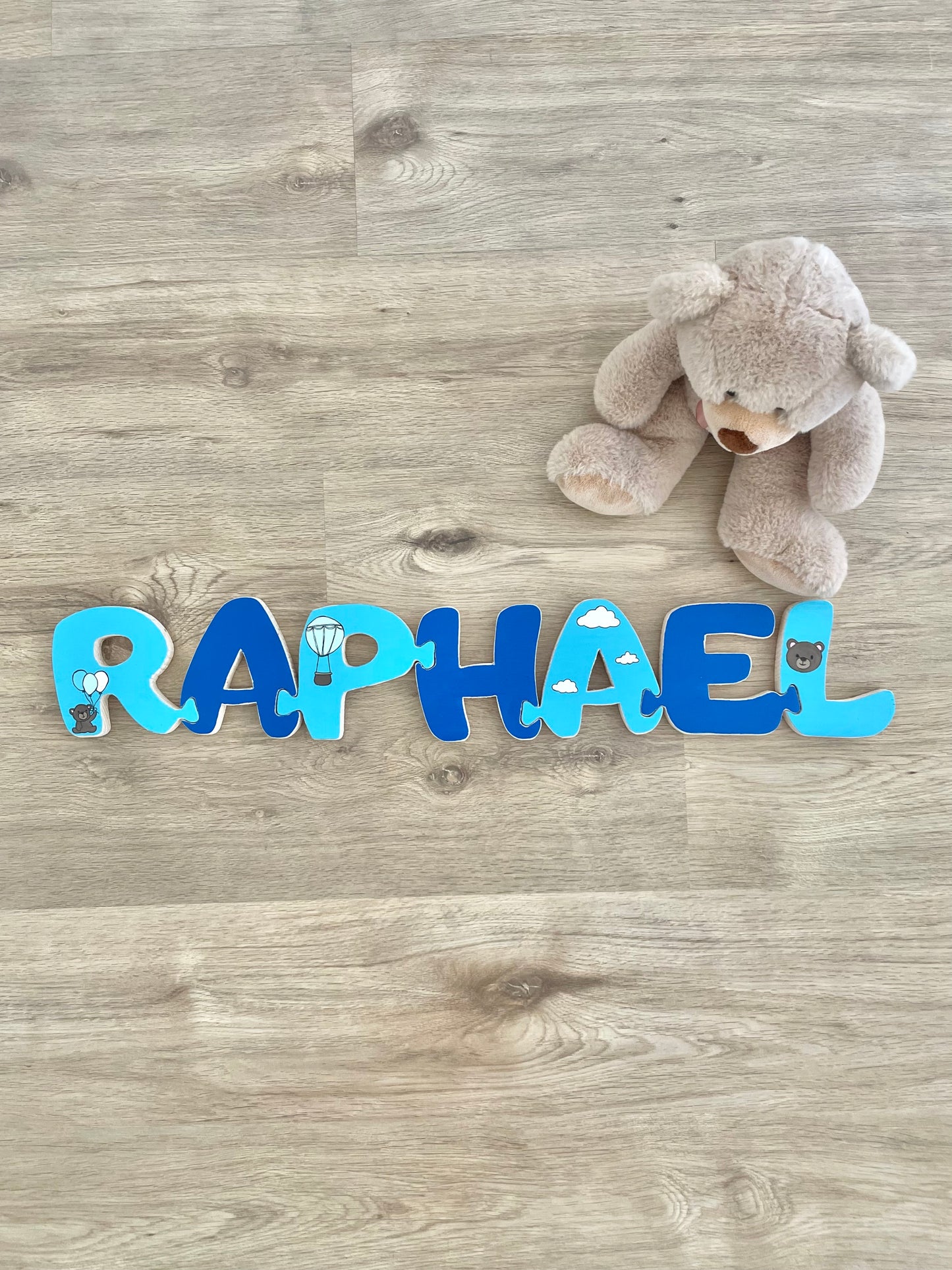 LETTERE INCASTRINE - nome con lettere ad incastro stile puzzle