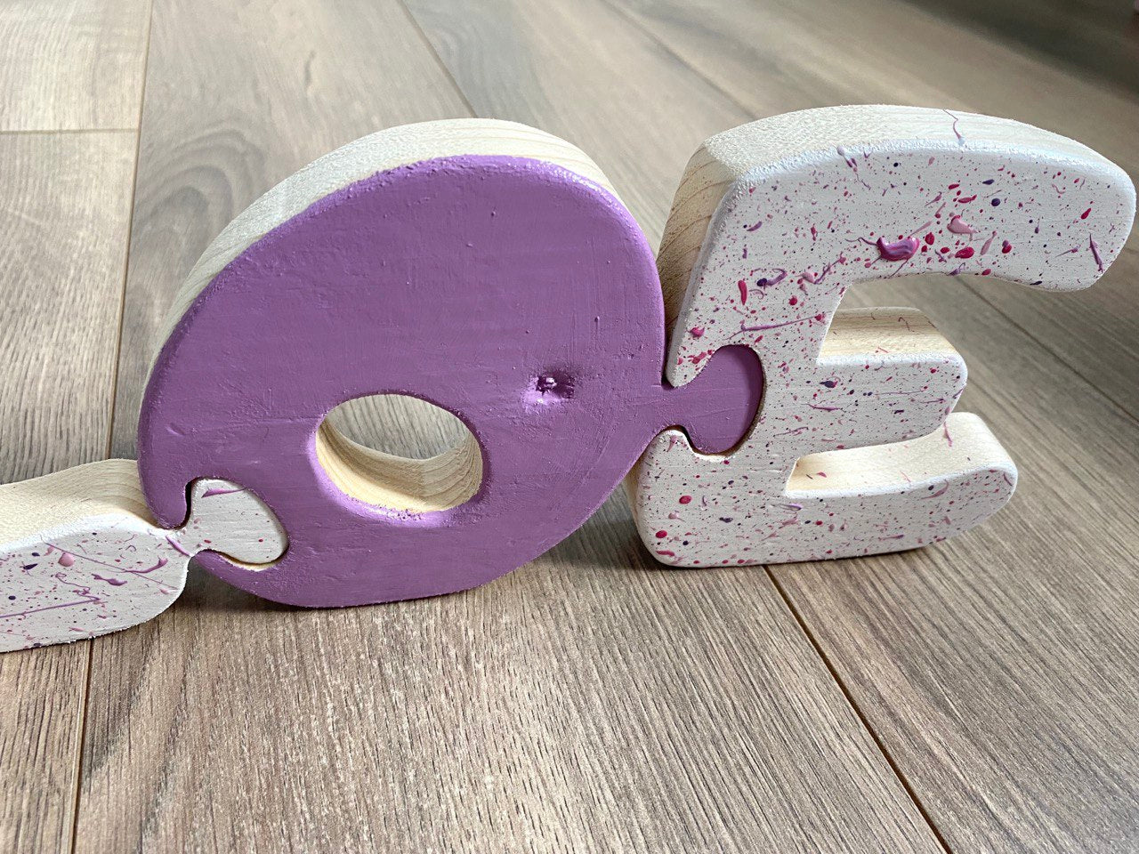 LETTERE INCASTRINE - gioco per bimbi in stile montessori - my heart wood