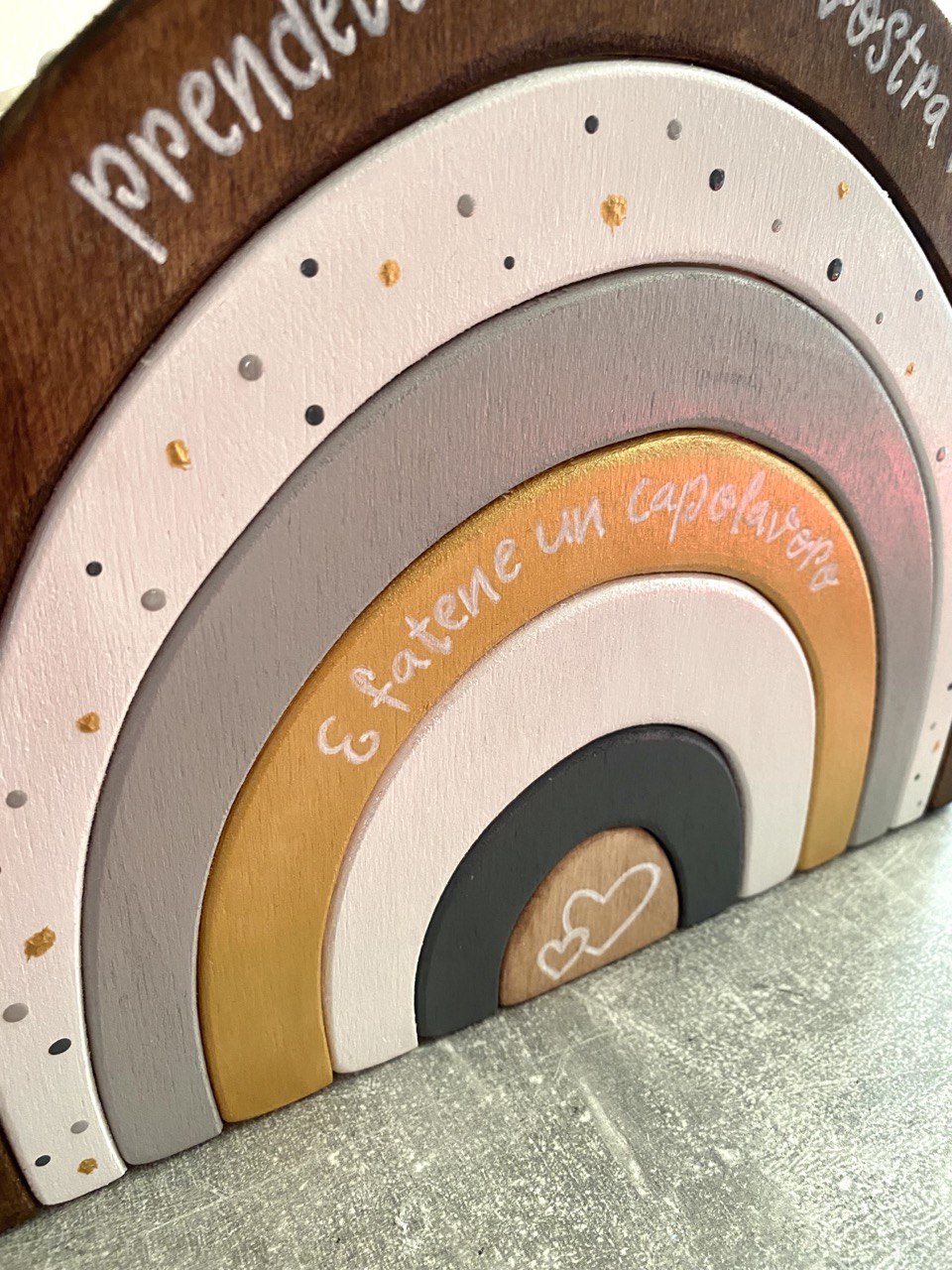 ARCOBALEGNO Gold - Decorazione per la casa - my heart wood