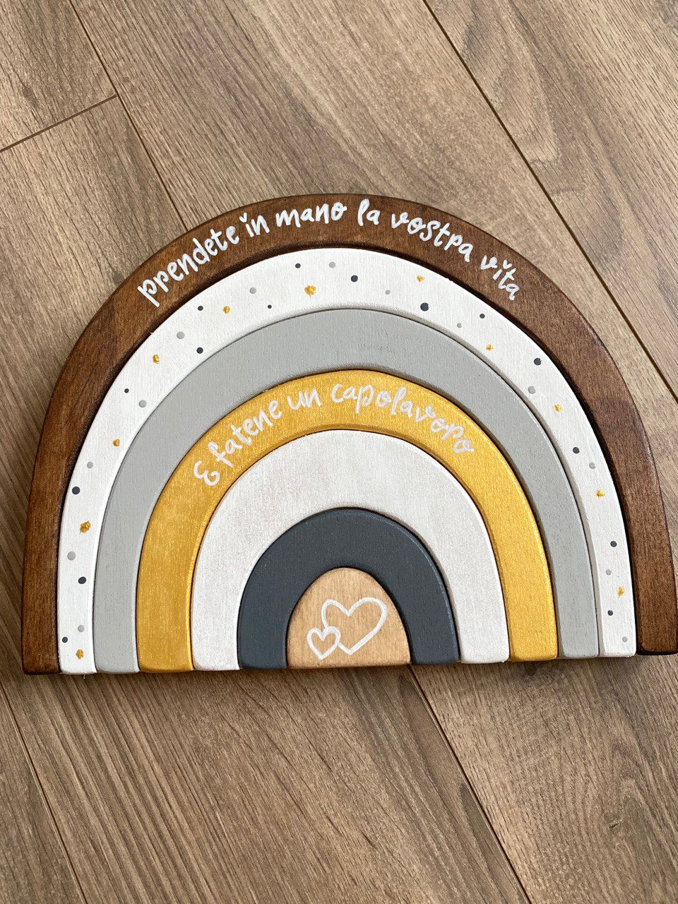 ARCOBALEGNO Gold - Decorazione per la casa - my heart wood