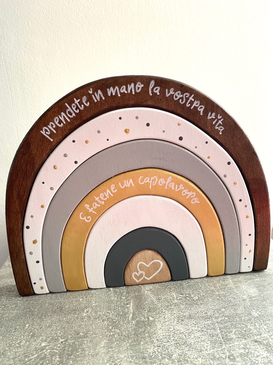 ARCOBALEGNO Gold - Decorazione per la casa - my heart wood