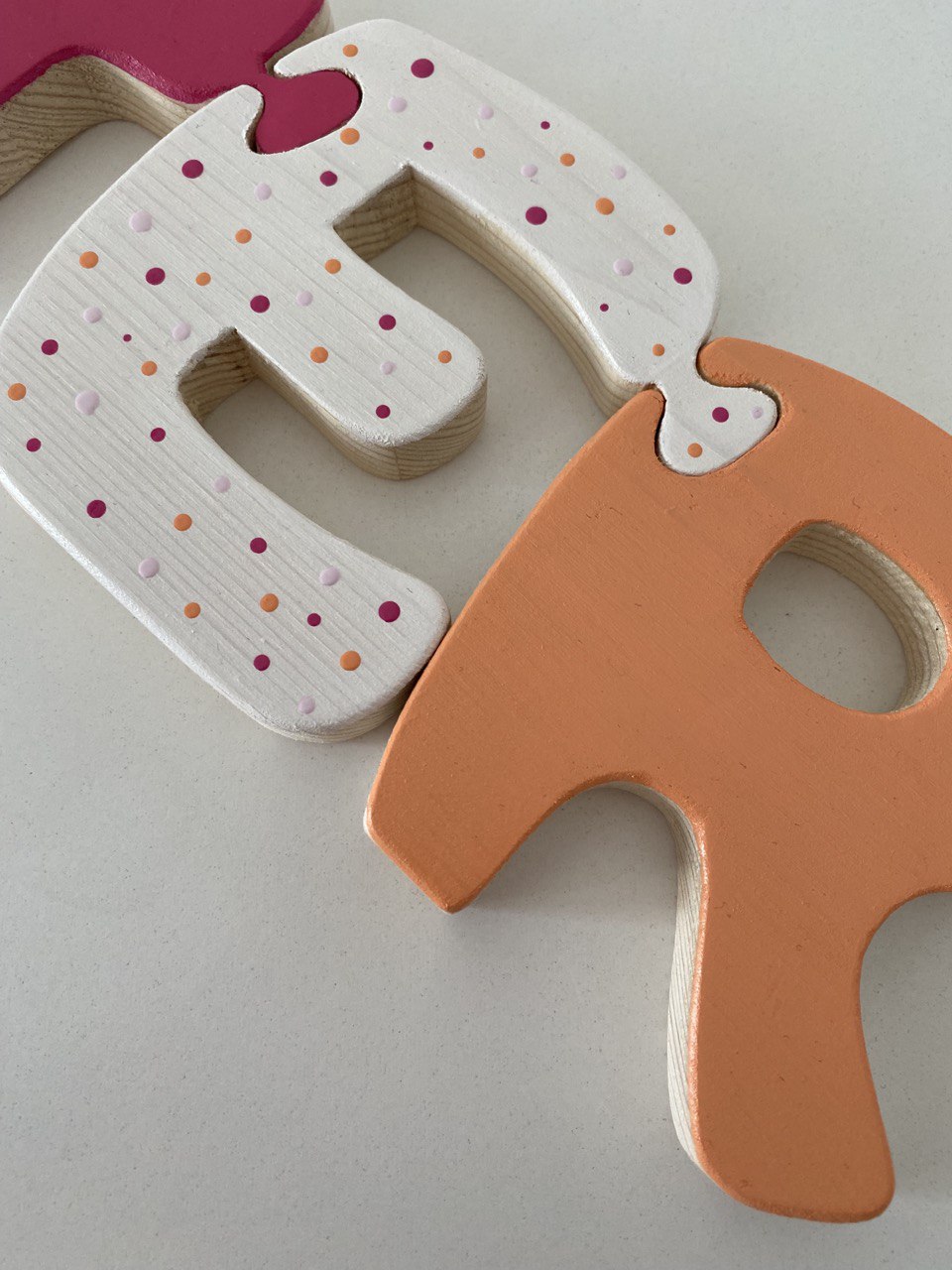 LETTERE INCASTRINE - gioco per bimbi in stile montessori - my heart wood