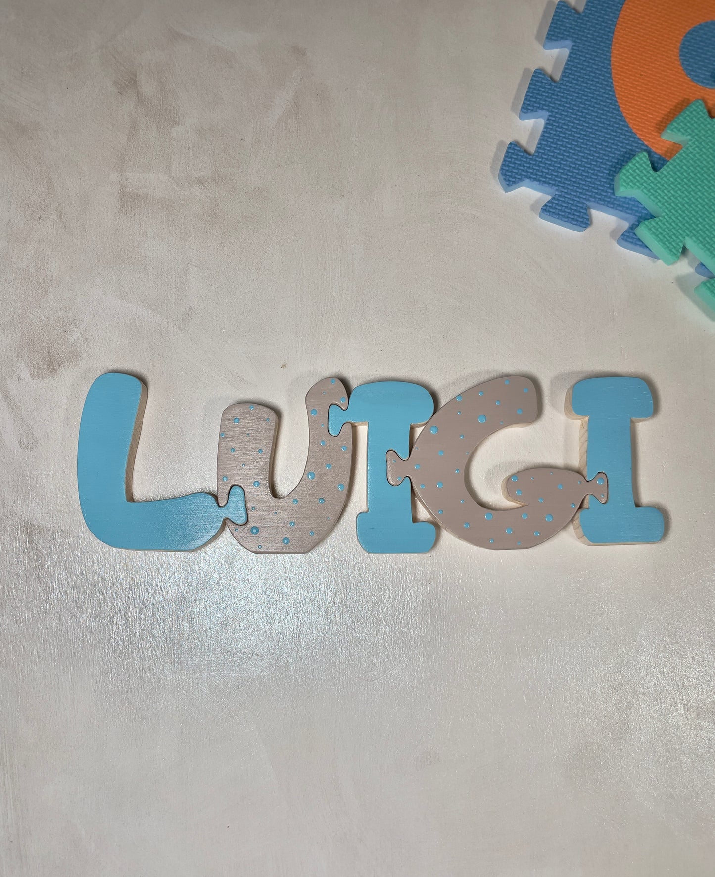 LETTERE INCASTRINE - nome con lettere ad incastro stile puzzle