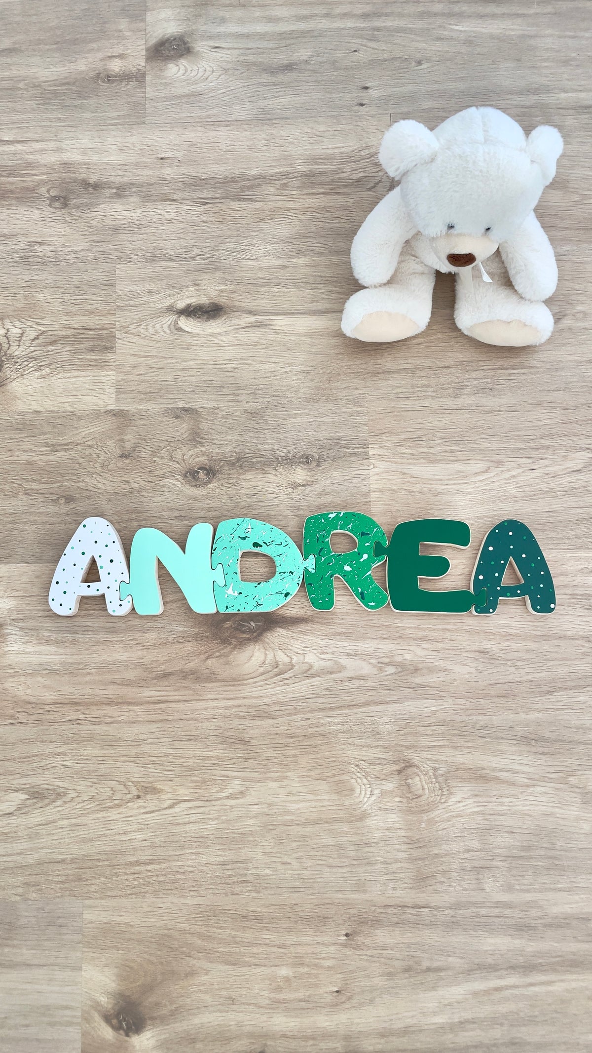 LETTERE INCASTRINE - nome con lettere ad incastro stile puzzle
