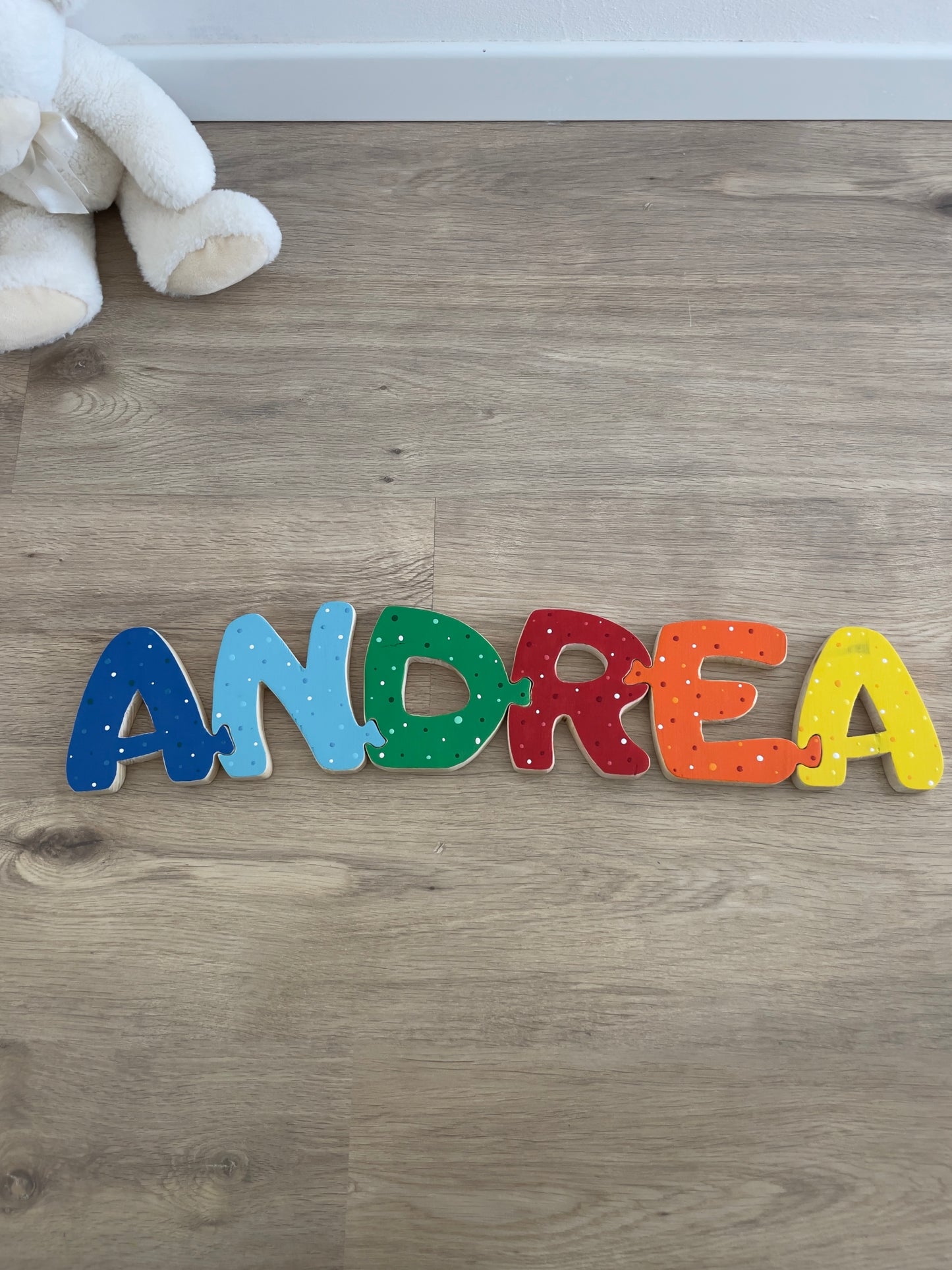 LETTERE INCASTRINE - nome con lettere ad incastro stile puzzle