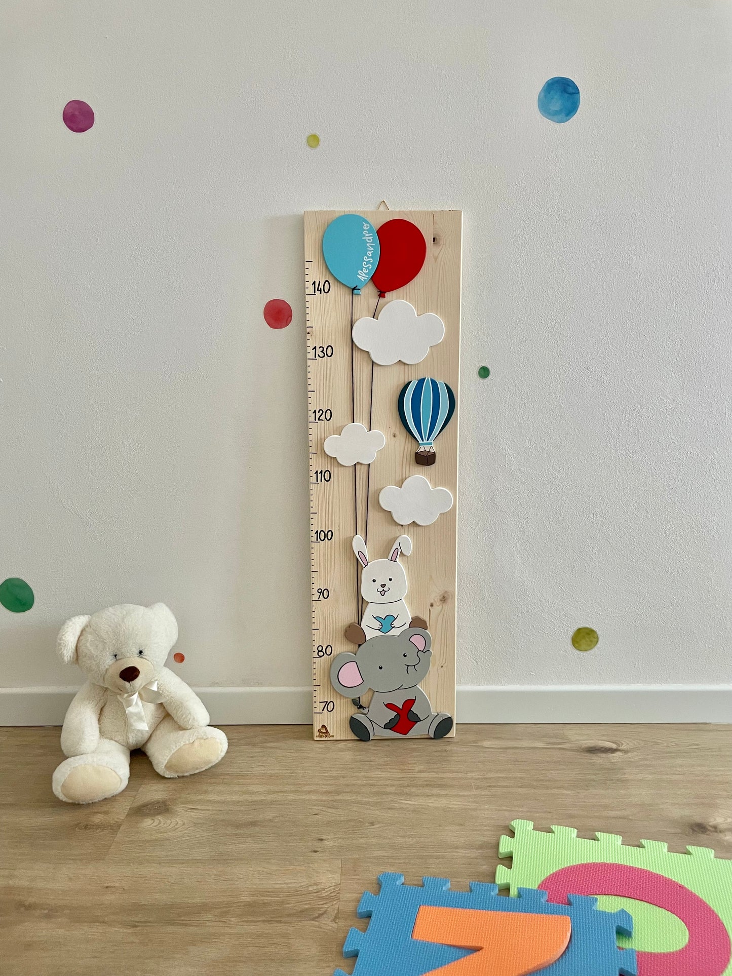 METRO CRESCITA - Decorazione personalizzabile, colorata e divertente per la cameretta dei bimbi