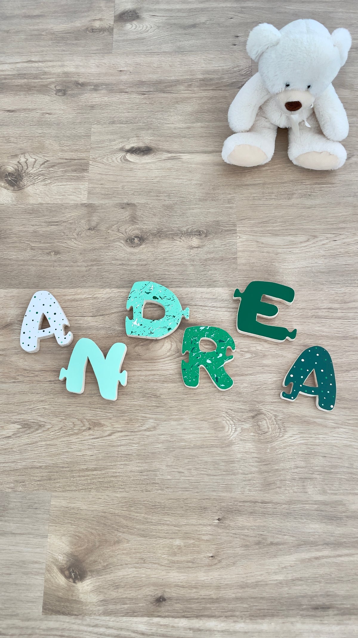 LETTERE INCASTRINE - nome con lettere ad incastro stile puzzle