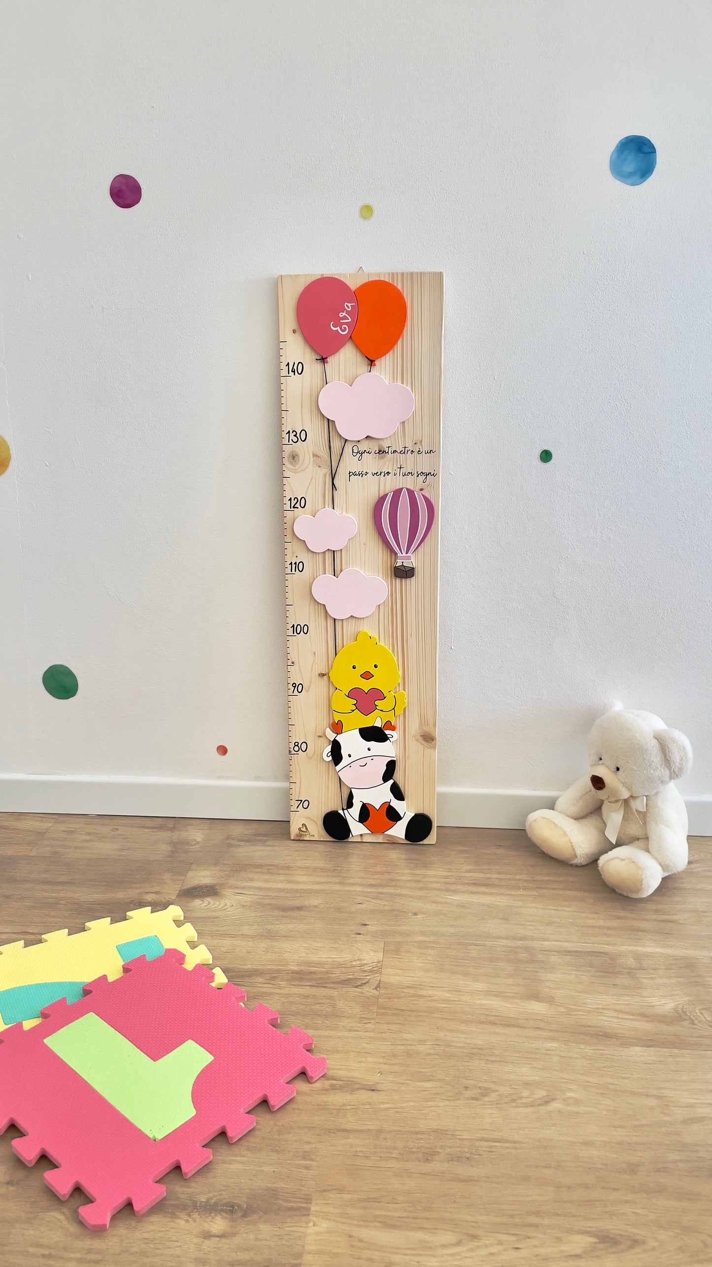 METRO CRESCITA - Decorazione personalizzabile, colorata e divertente per la cameretta dei bimbi