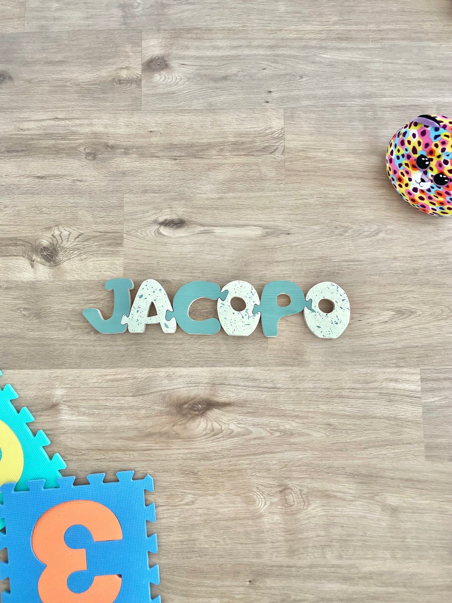LETTERE INCASTRINE - nome con lettere ad incastro stile puzzle