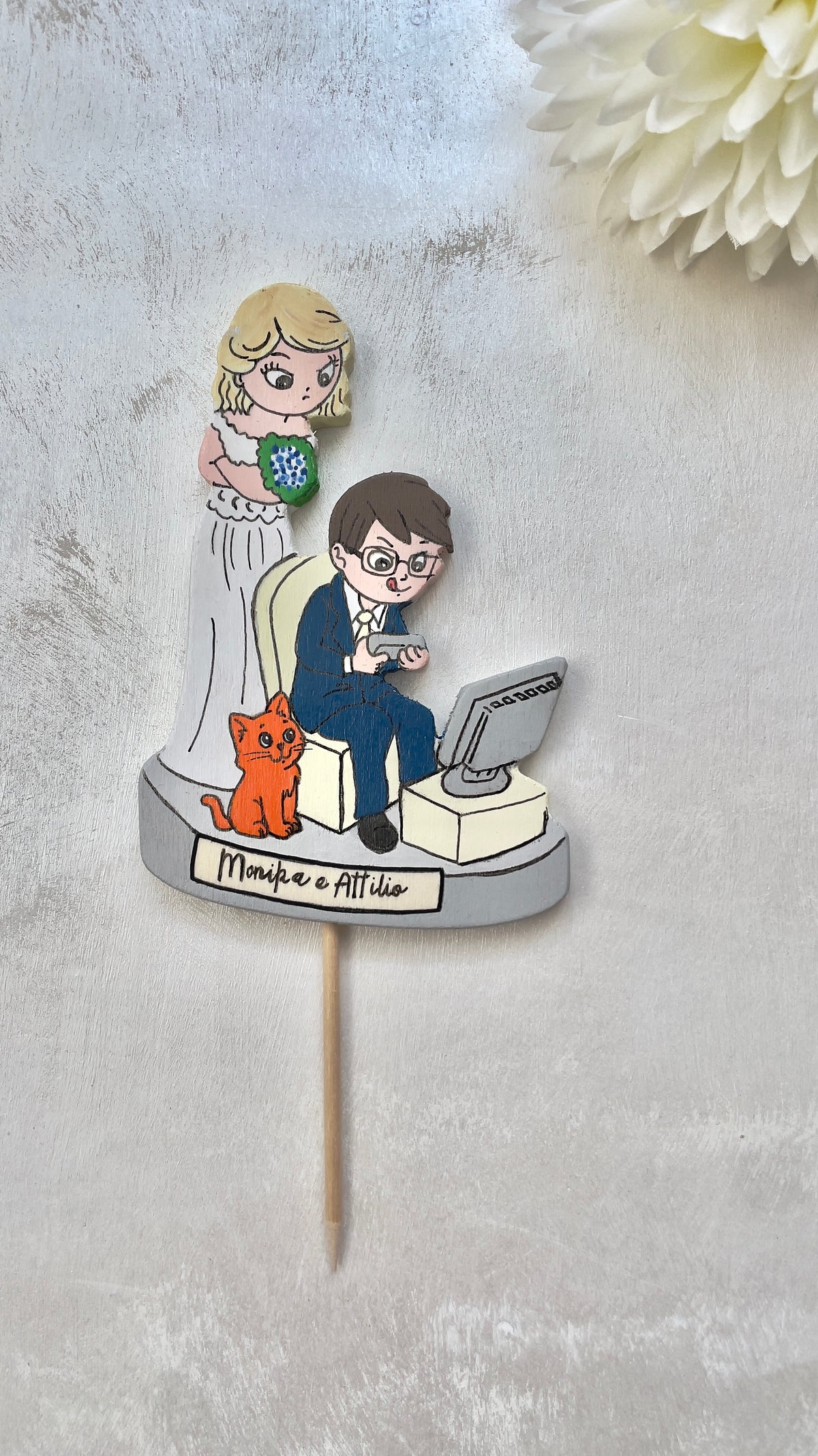 Cake topper - Decorazione in legno per torte