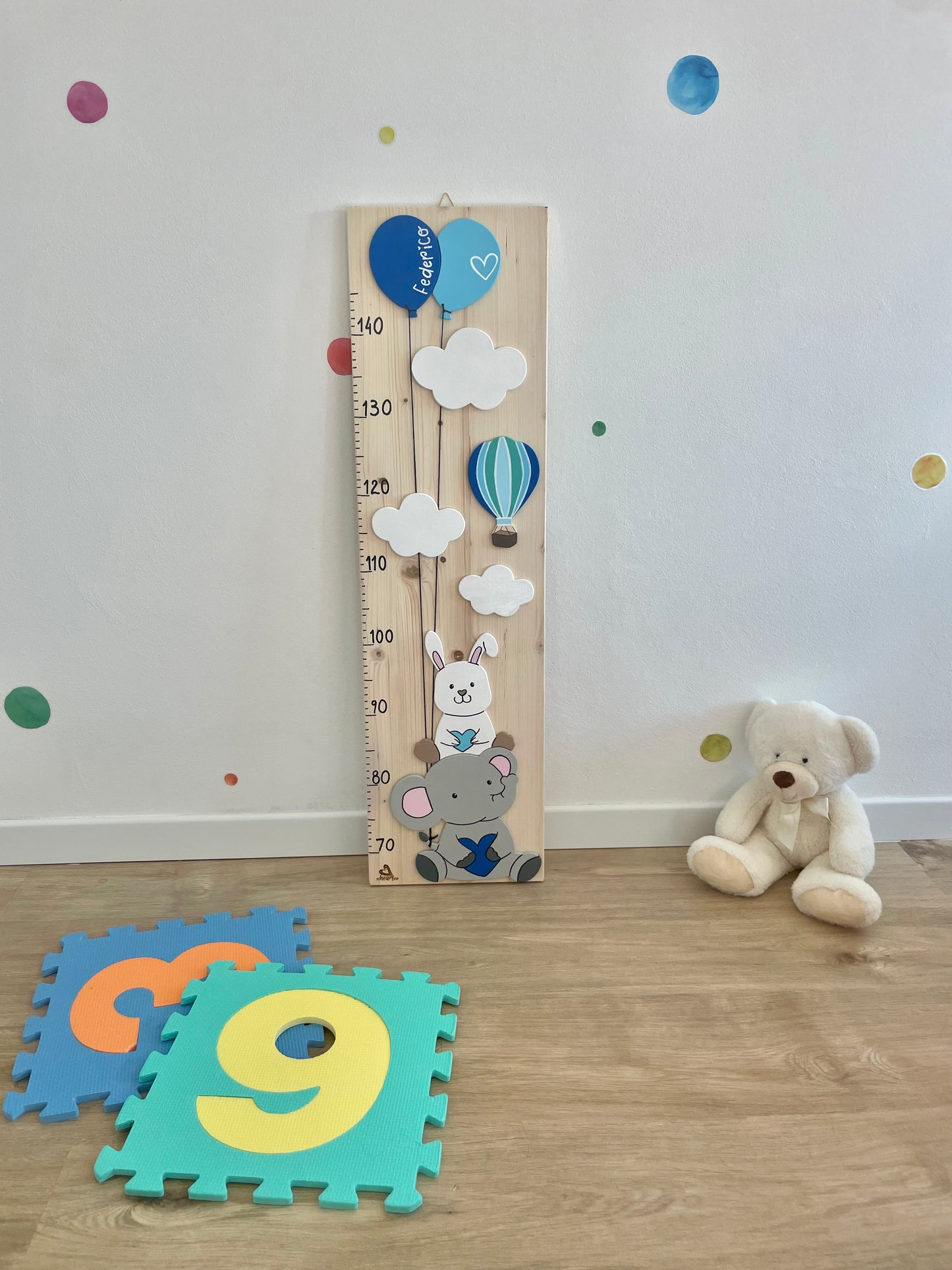 METRO CRESCITA - Decorazione personalizzabile, colorata e divertente per la cameretta dei bimbi
