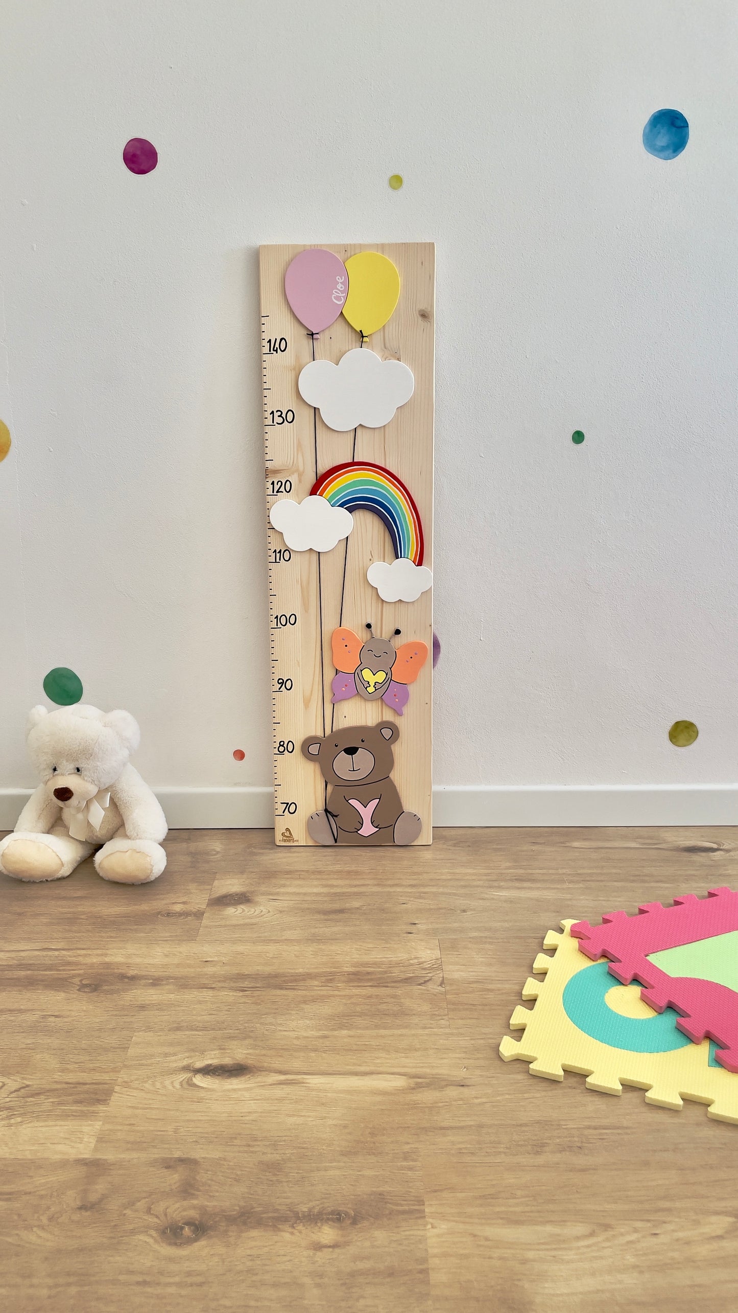 METRO CRESCITA - Decorazione personalizzabile, colorata e divertente per la cameretta dei bimbi