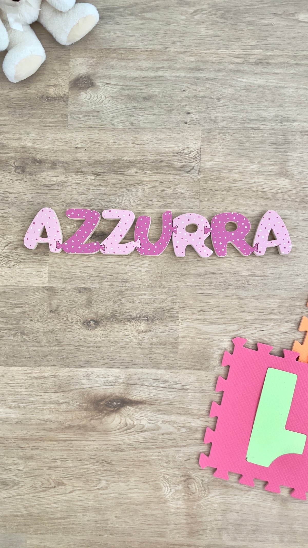 LETTERE INCASTRINE - nome con lettere ad incastro stile puzzle