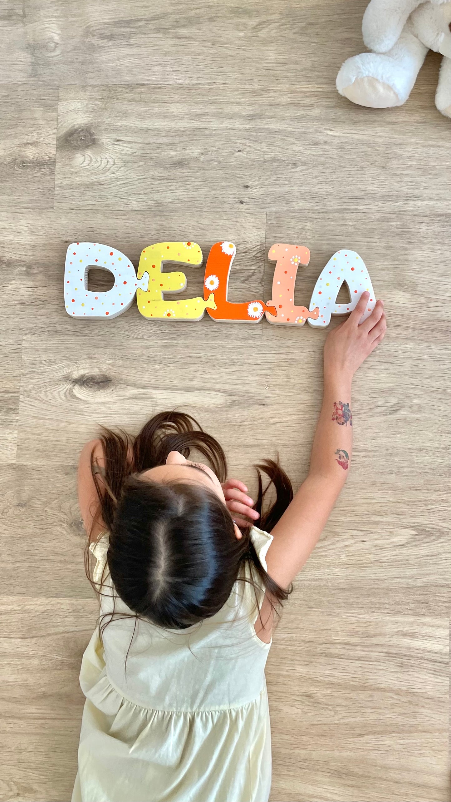 LETTERE INCASTRINE - nome con lettere ad incastro stile puzzle