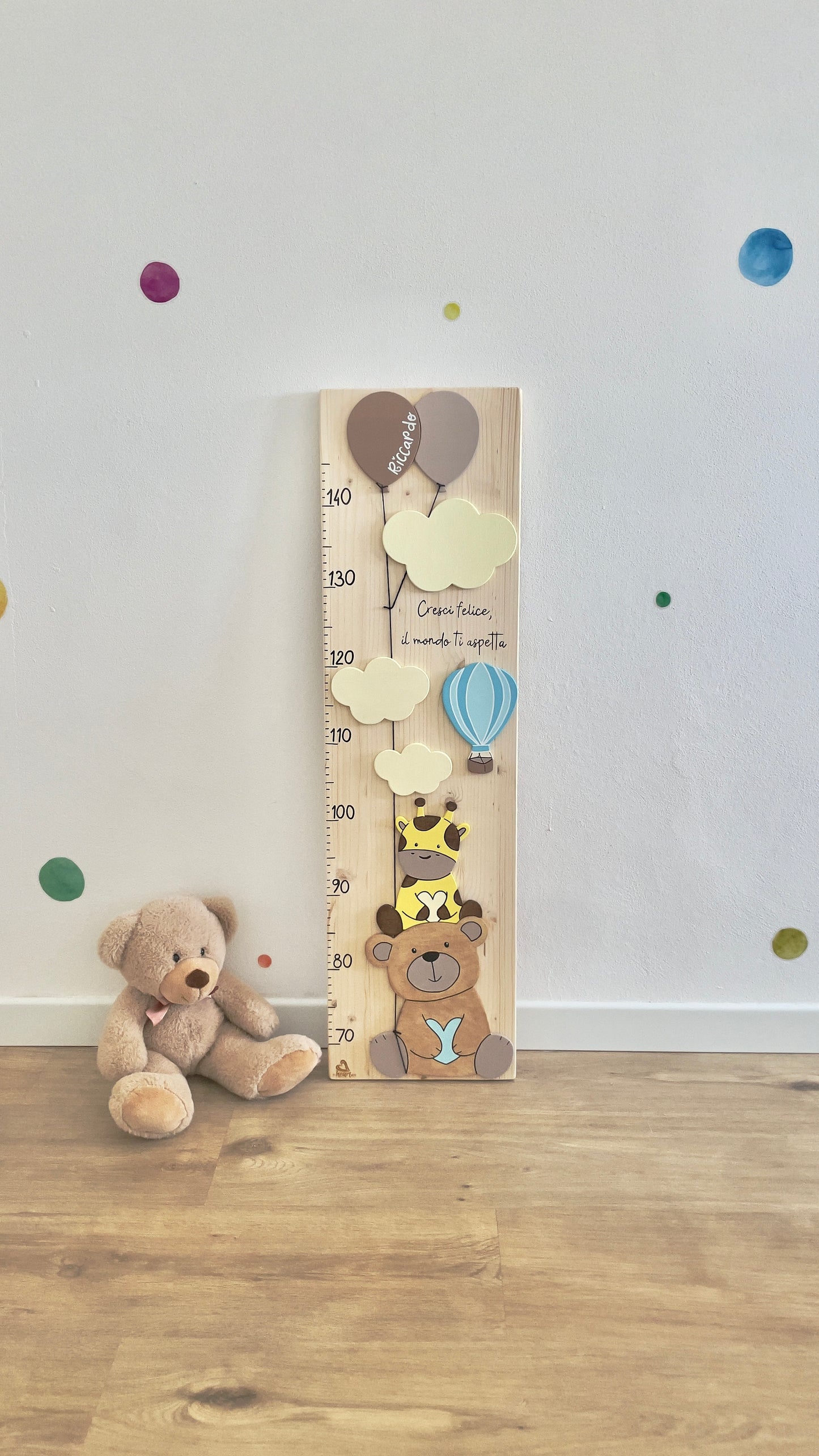 METRO CRESCITA - Decorazione personalizzabile, colorata e divertente per la cameretta dei bimbi