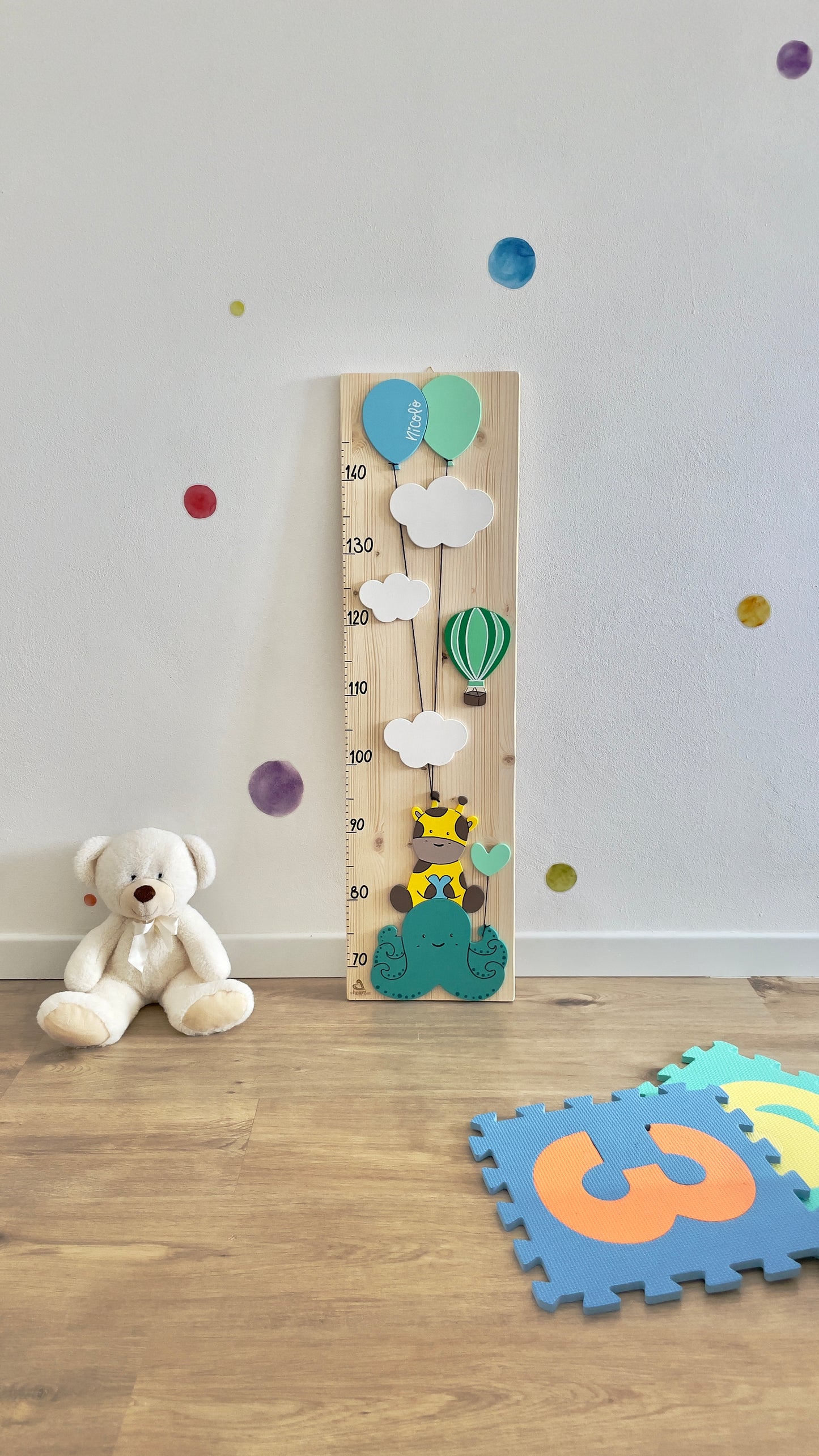 METRO CRESCITA - Decorazione personalizzabile, colorata e divertente per la cameretta dei bimbi