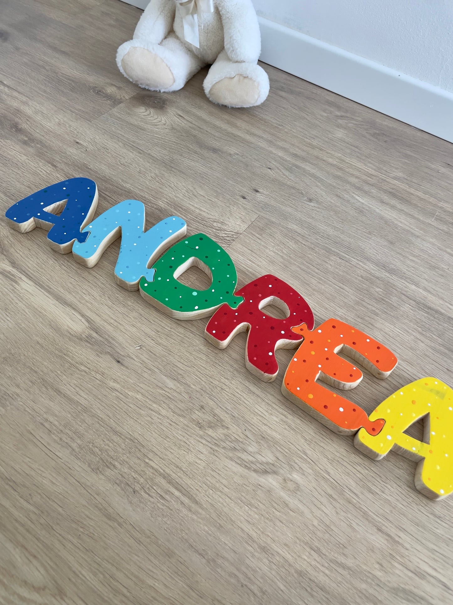 LETTERE INCASTRINE - nome con lettere ad incastro stile puzzle