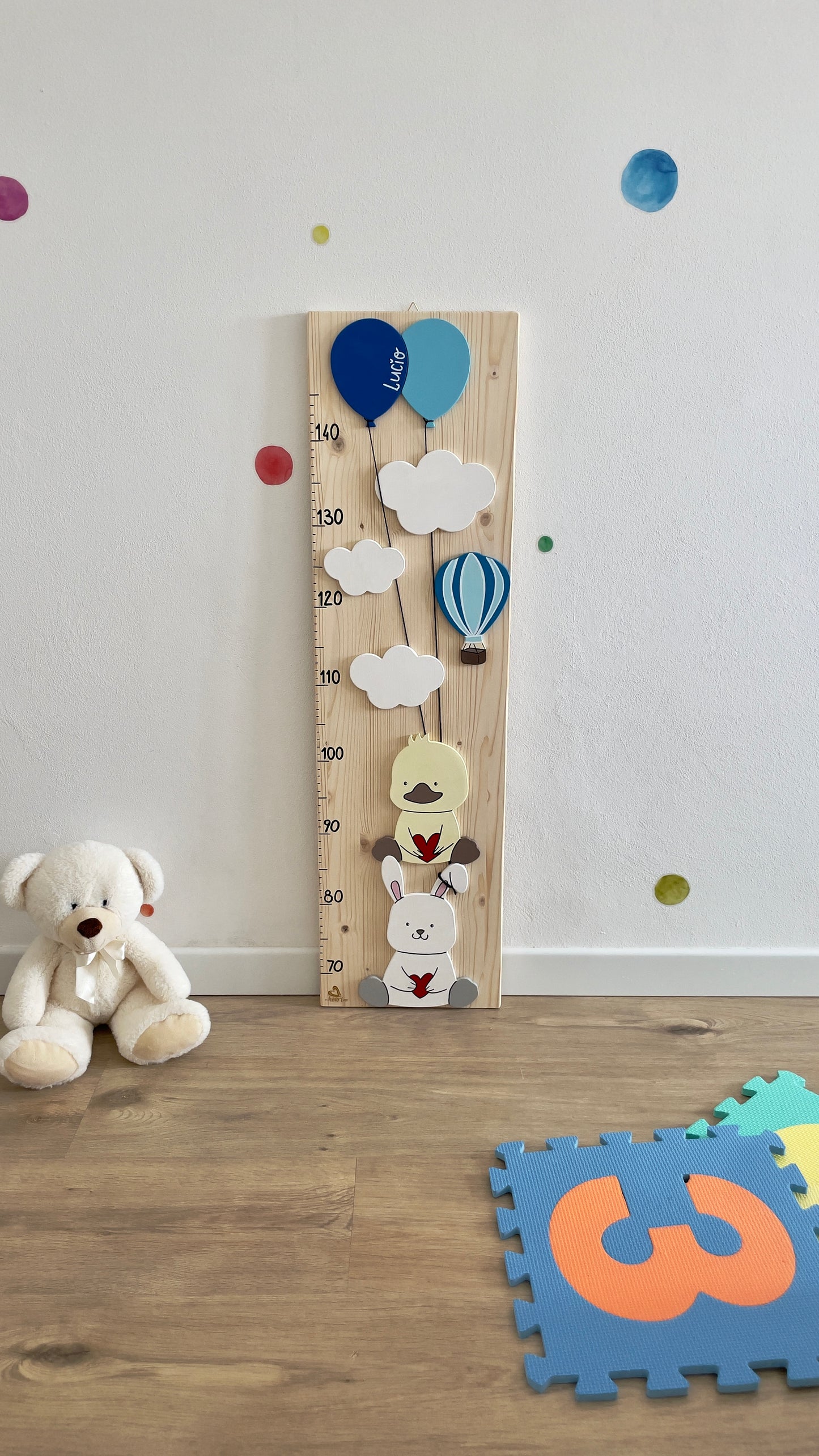 METRO CRESCITA - Decorazione personalizzabile, colorata e divertente per la cameretta dei bimbi