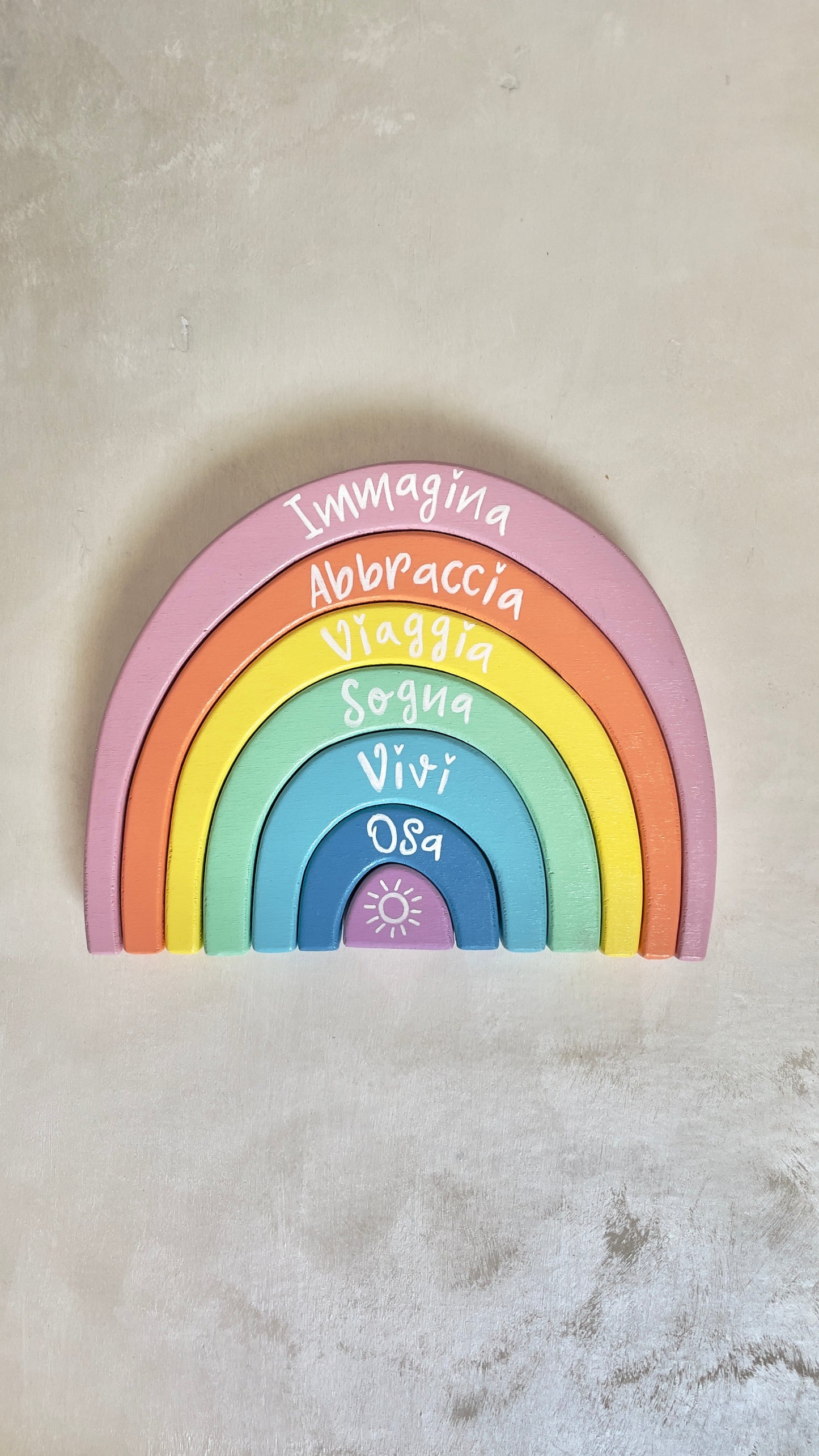 PRONTA CONSEGNA Prodotti per bambini - (Arcobalegno componibile, mini arcobalegno componibile, animaletti, metro crescita, memory)