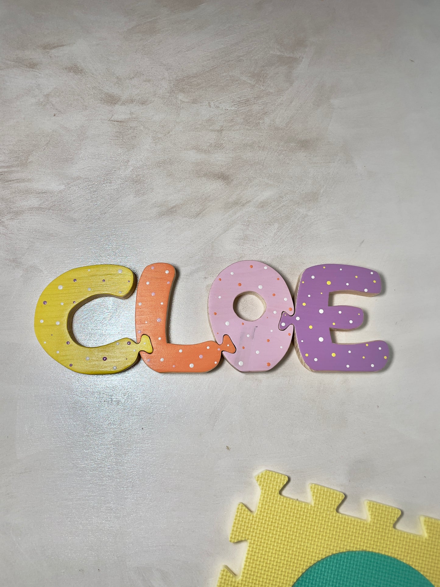 LETTERE INCASTRINE - nome con lettere ad incastro stile puzzle