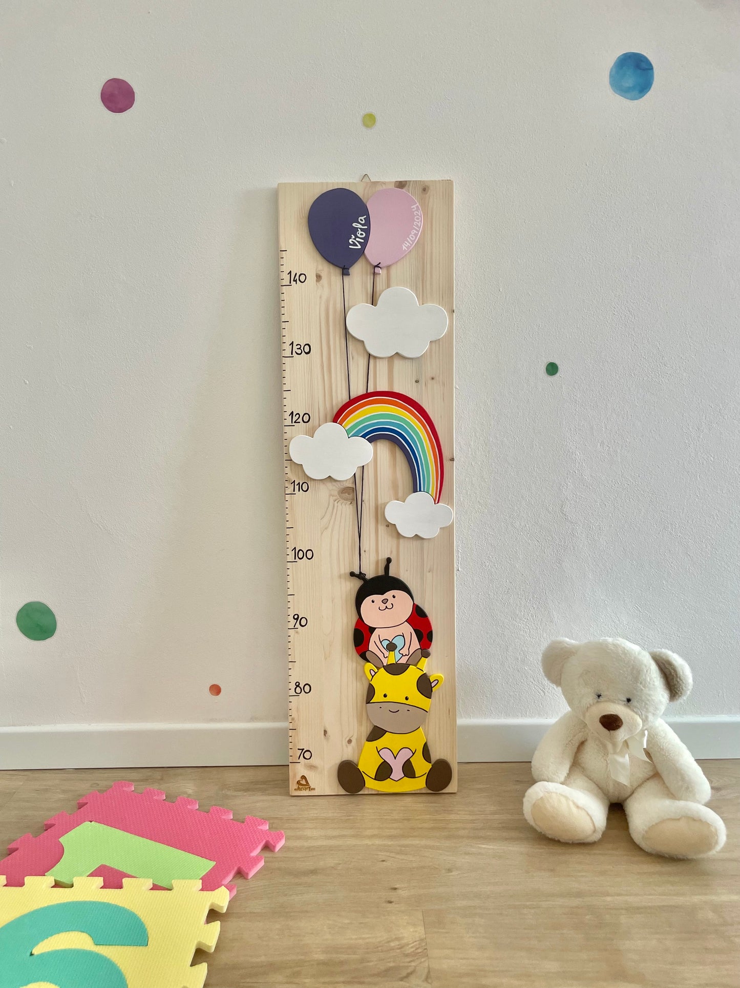 METRO CRESCITA - Decorazione personalizzabile, colorata e divertente per la cameretta dei bimbi