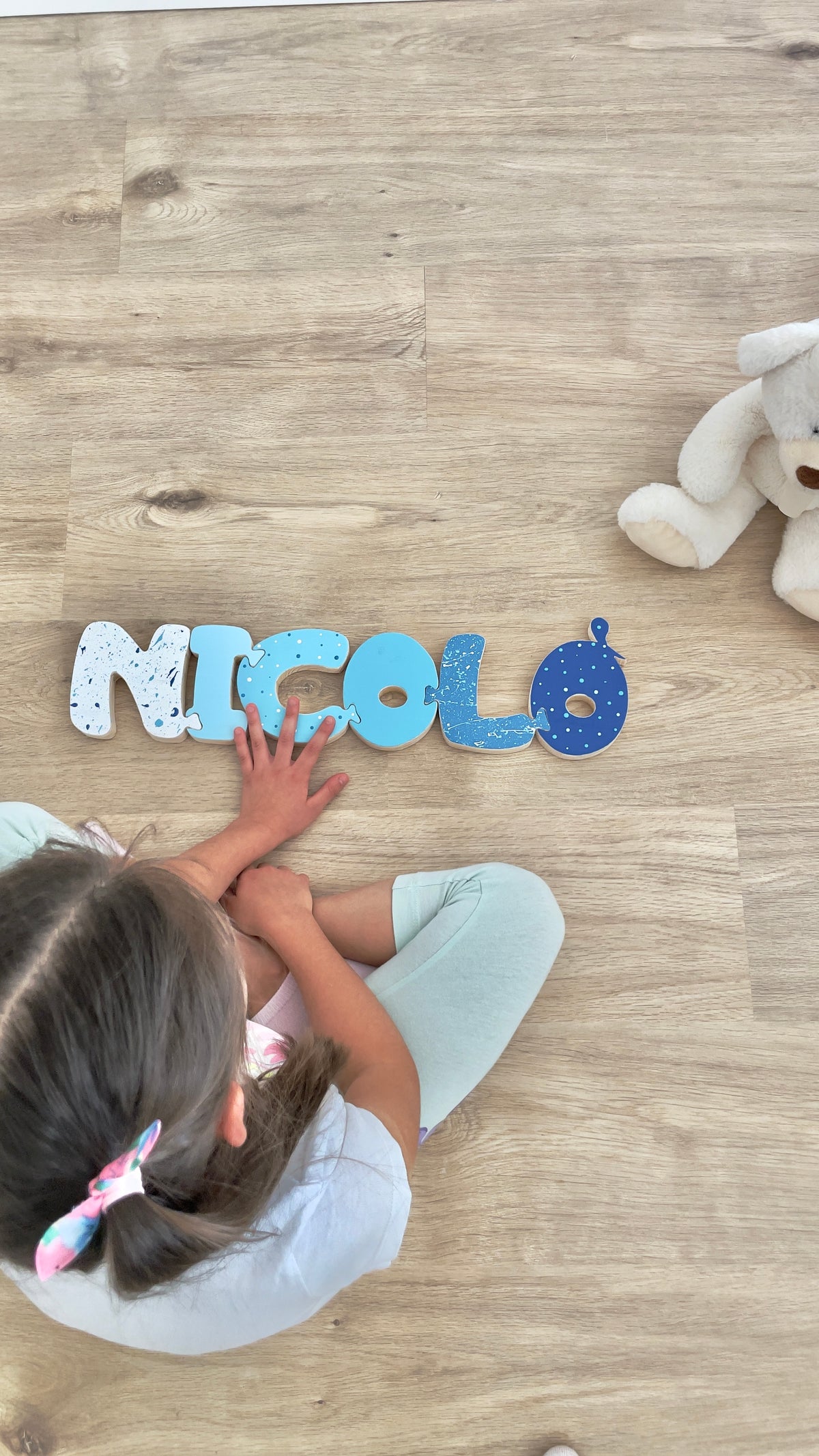 LETTERE INCASTRINE - nome con lettere ad incastro stile puzzle