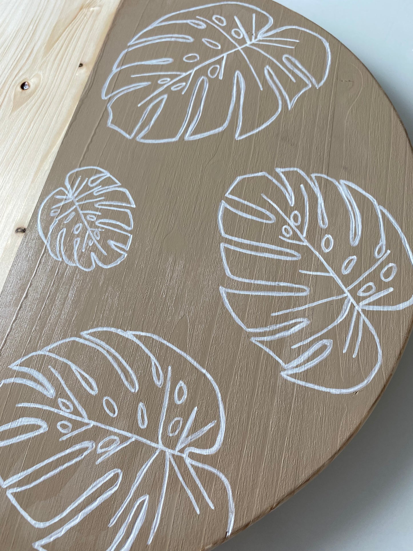 Centrotavola/ Vassoio decorativo - Foglie Ginkgo/Monstera