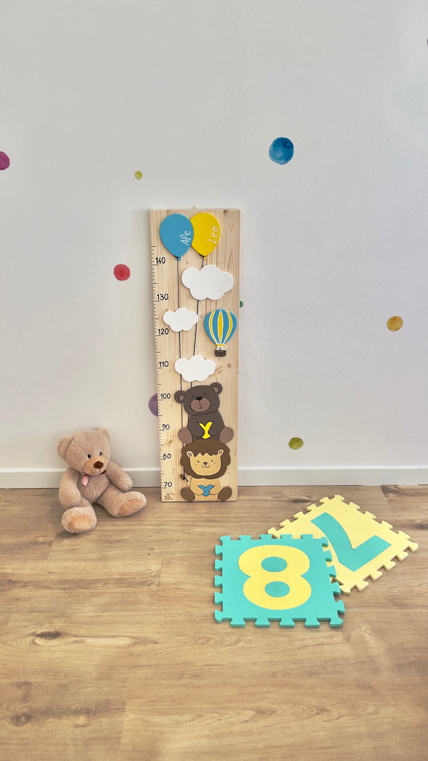 METRO CRESCITA - Decorazione personalizzabile, colorata e divertente per la cameretta dei bimbi
