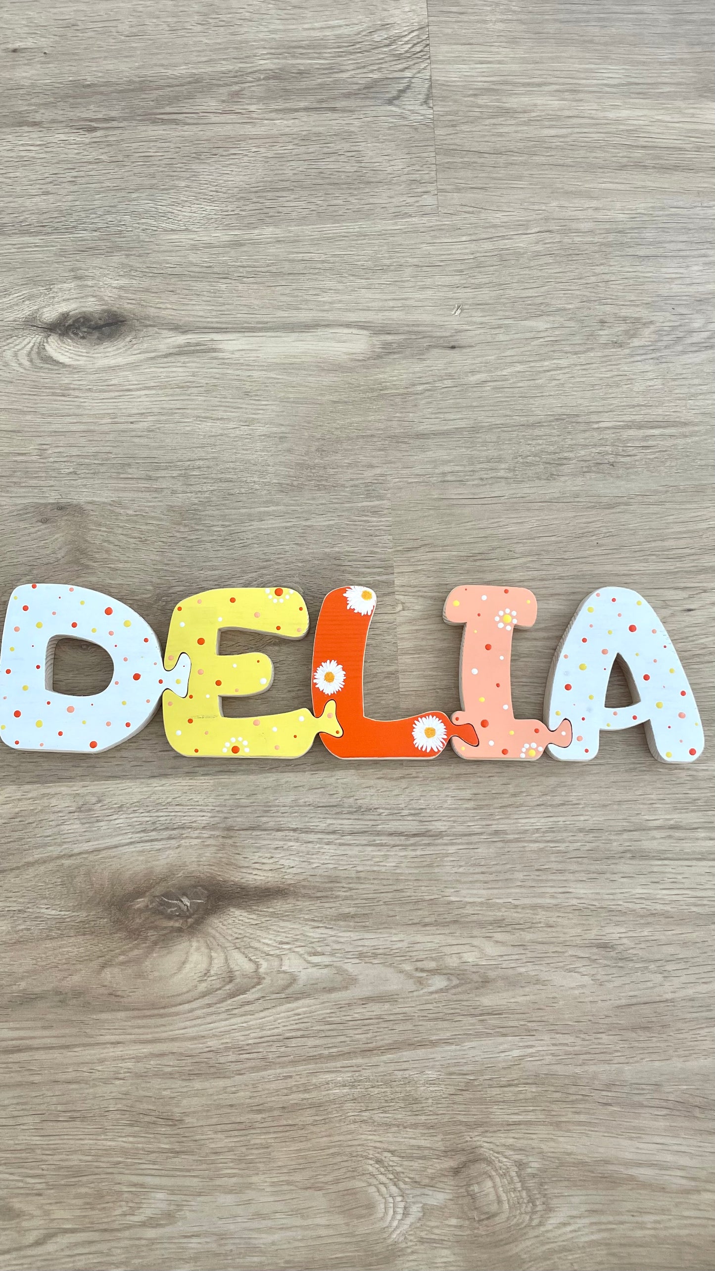 LETTERE INCASTRINE - nome con lettere ad incastro stile puzzle