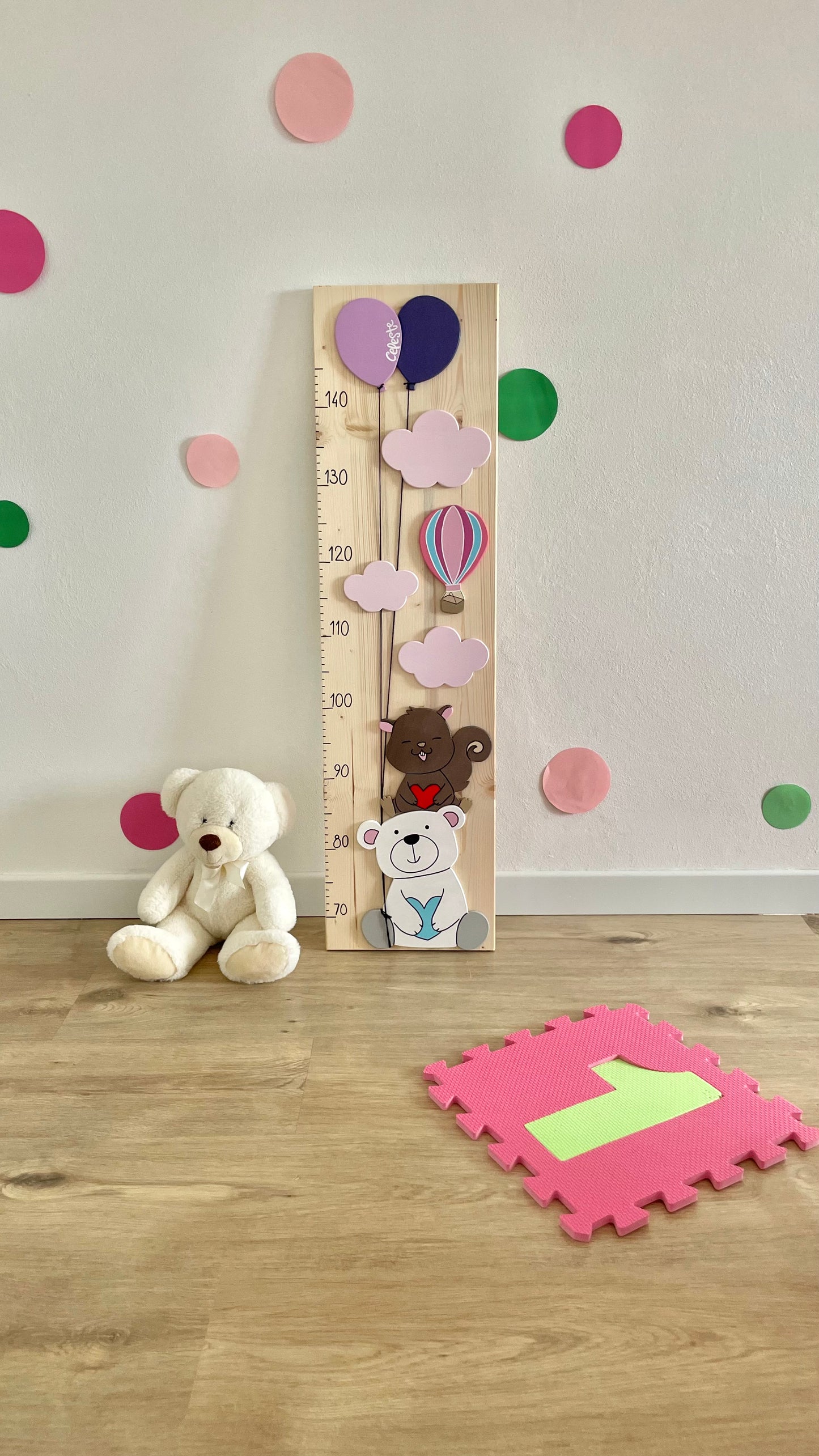 METRO CRESCITA - Decorazione personalizzabile, colorata e divertente per la cameretta dei bimbi