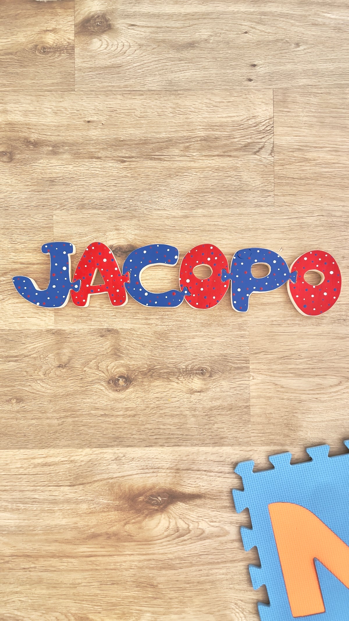 LETTERE INCASTRINE - nome con lettere ad incastro stile puzzle