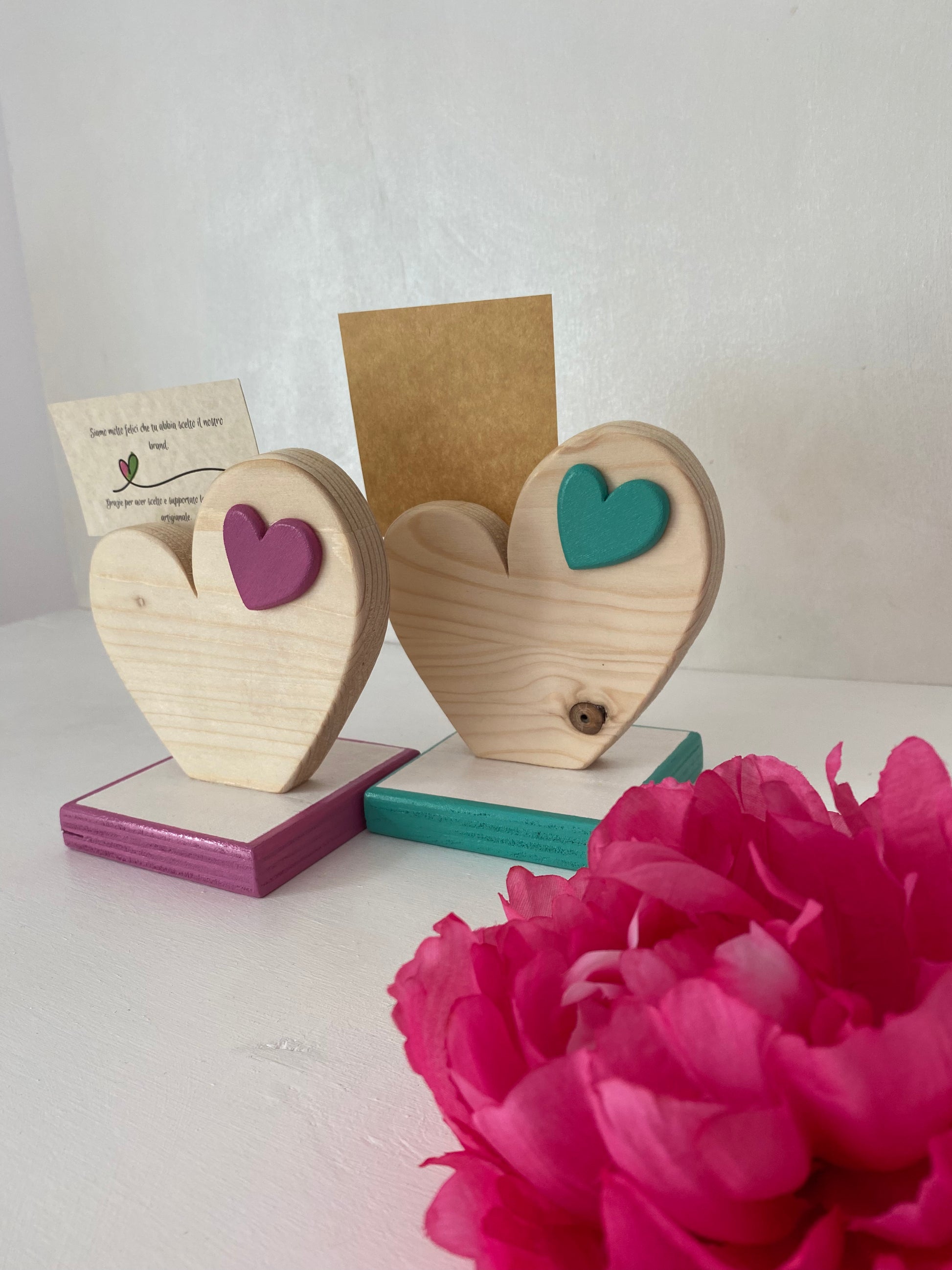 Cuore portafoto - Decorazione colorata per i tuoi ricordi e momenti speciali - my heart wood