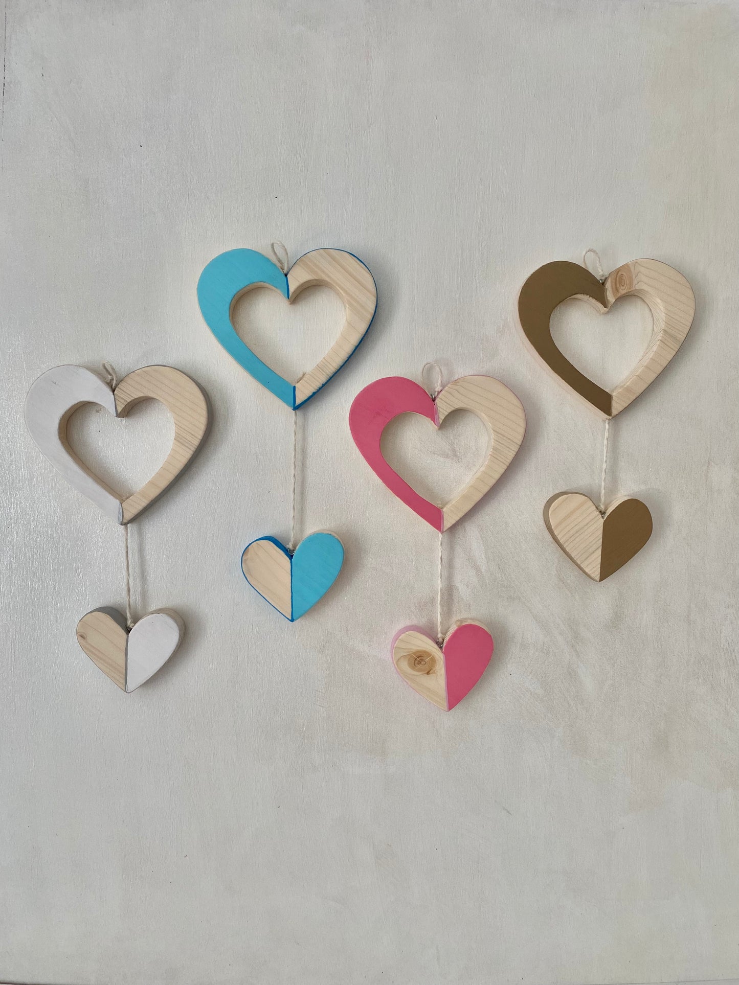 Cuori pendenti - Bomboniera e decorazione per la casa - my heart wood