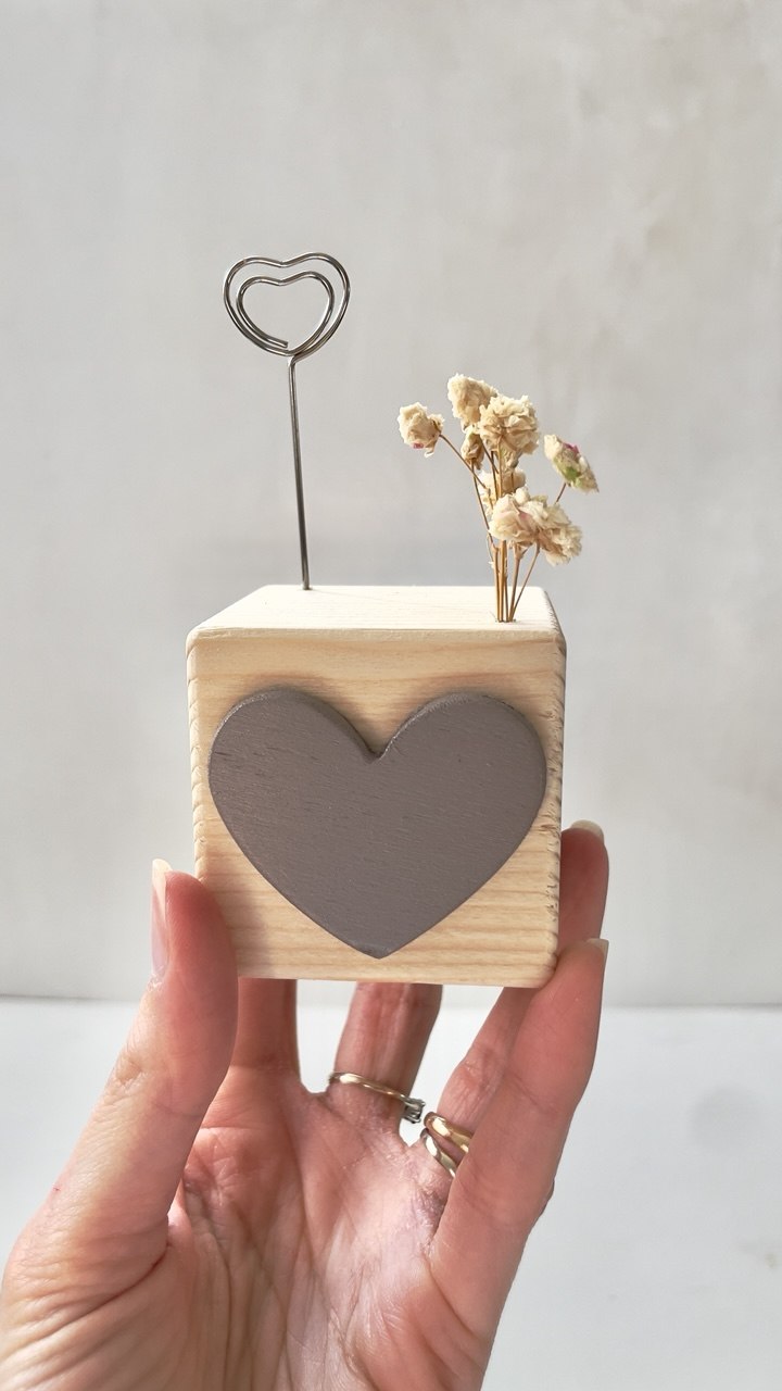 Cubetto portafoto con cuore