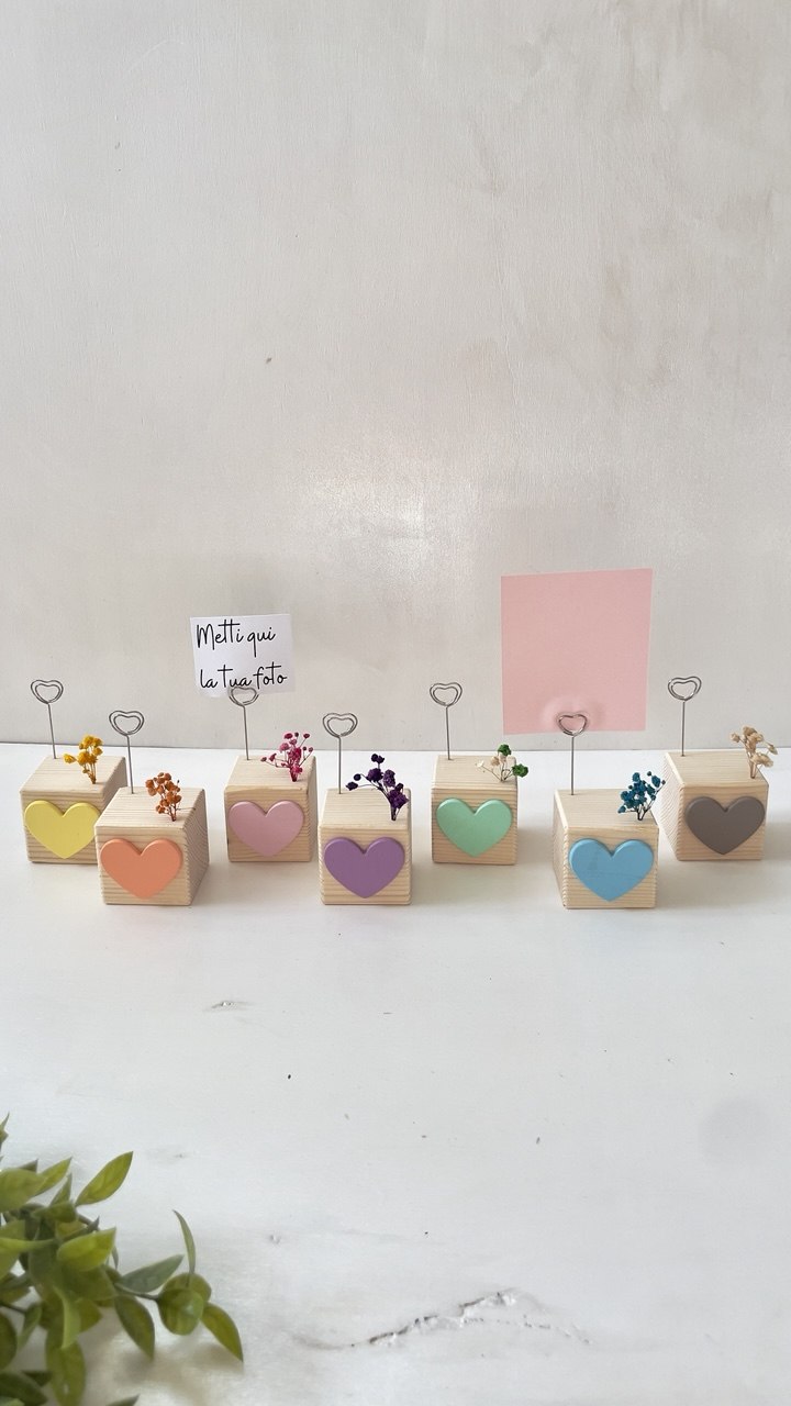 Cubetto portafoto con cuore