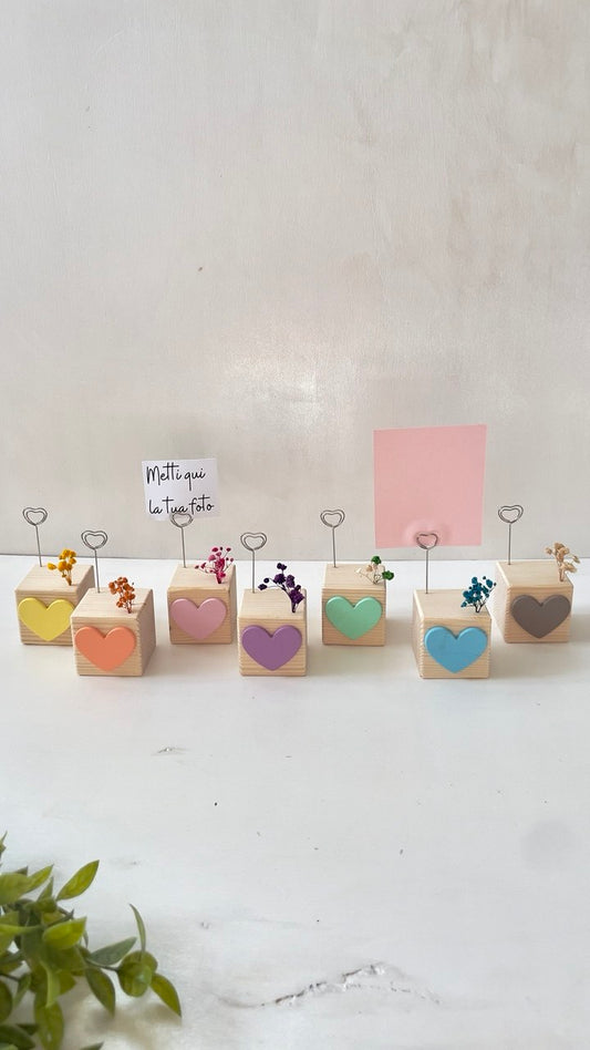 Cubetto portafoto con cuore
