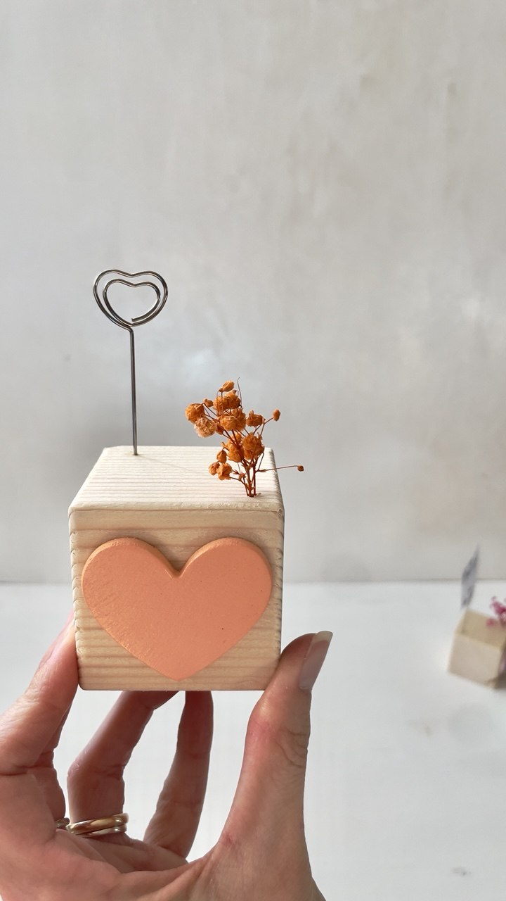 Cubetto portafoto con cuore