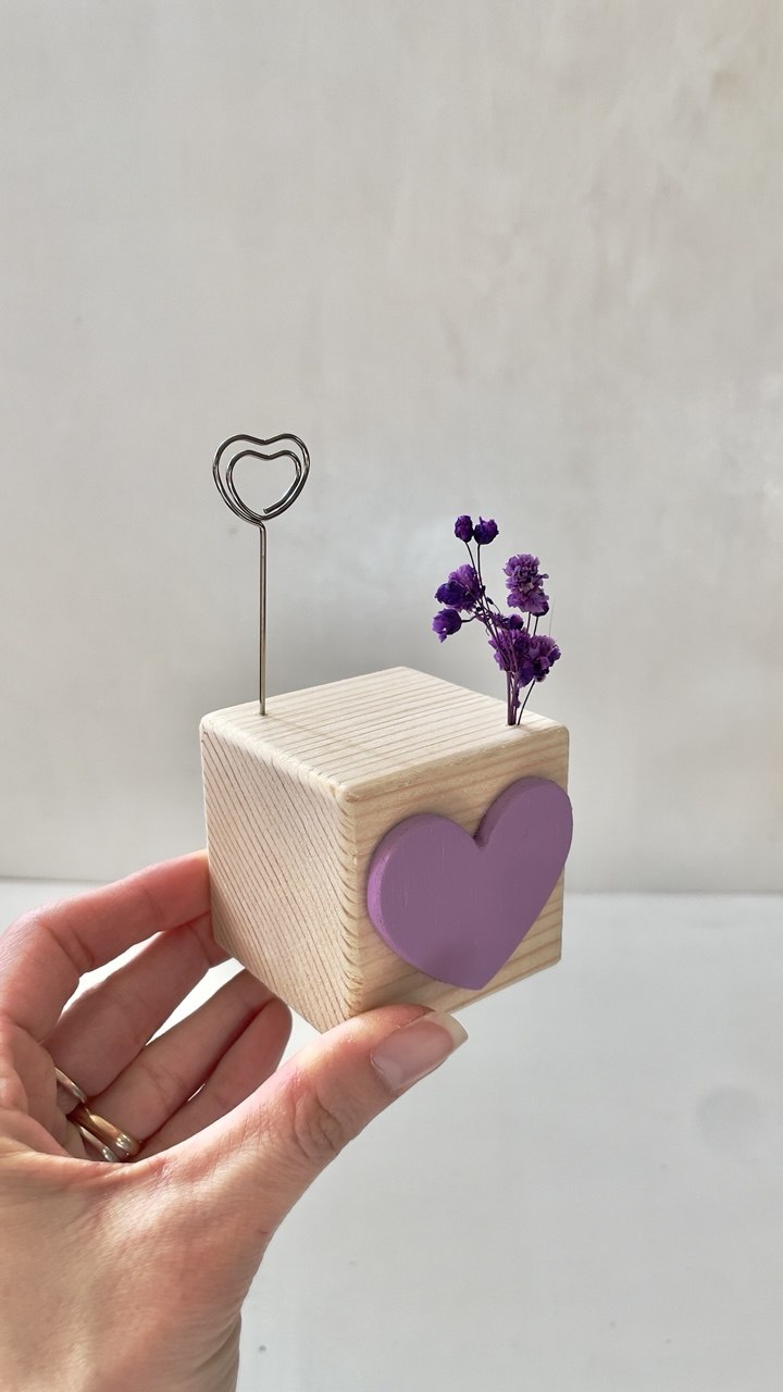 Cubetto portafoto con cuore