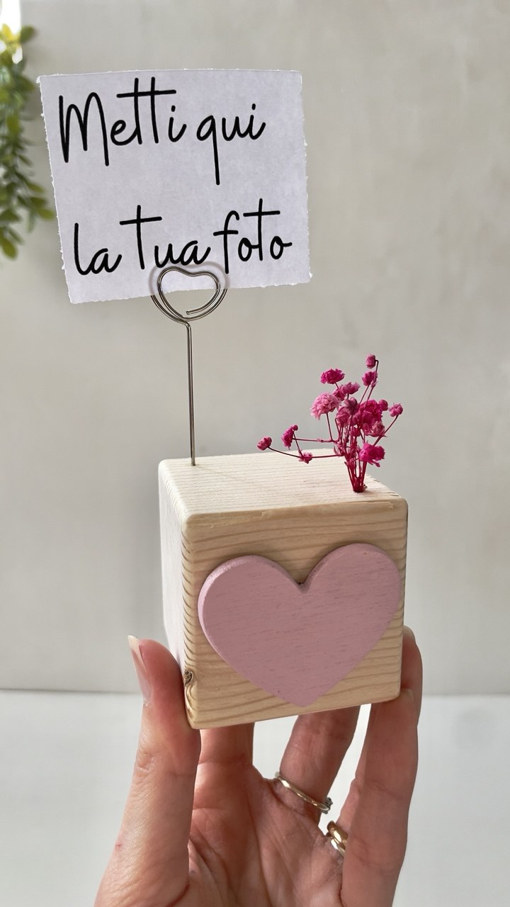 Cubetto portafoto con cuore