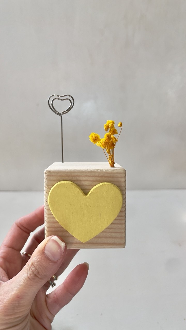 Cubetto portafoto con cuore