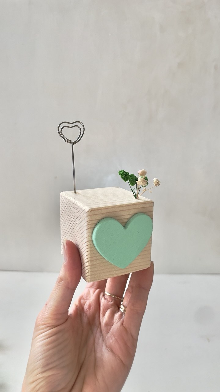 Cubetto portafoto con cuore