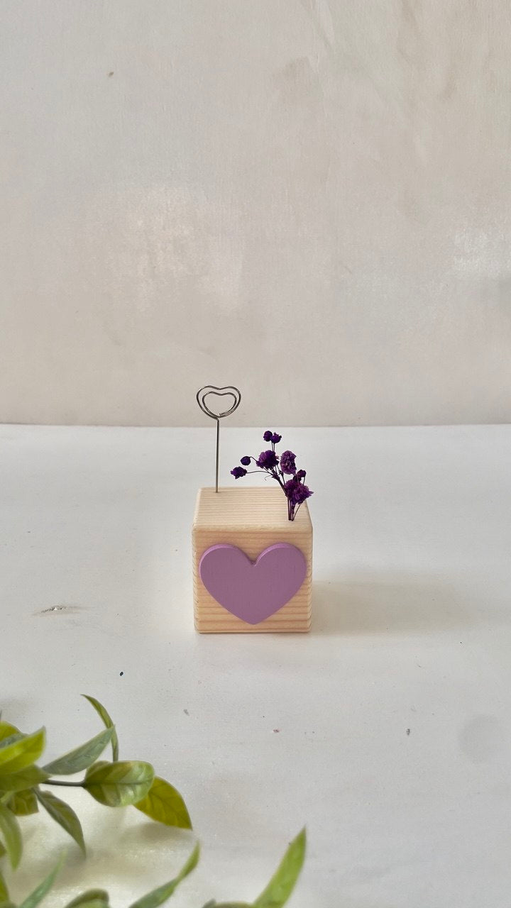 Cubetto portafoto con cuore